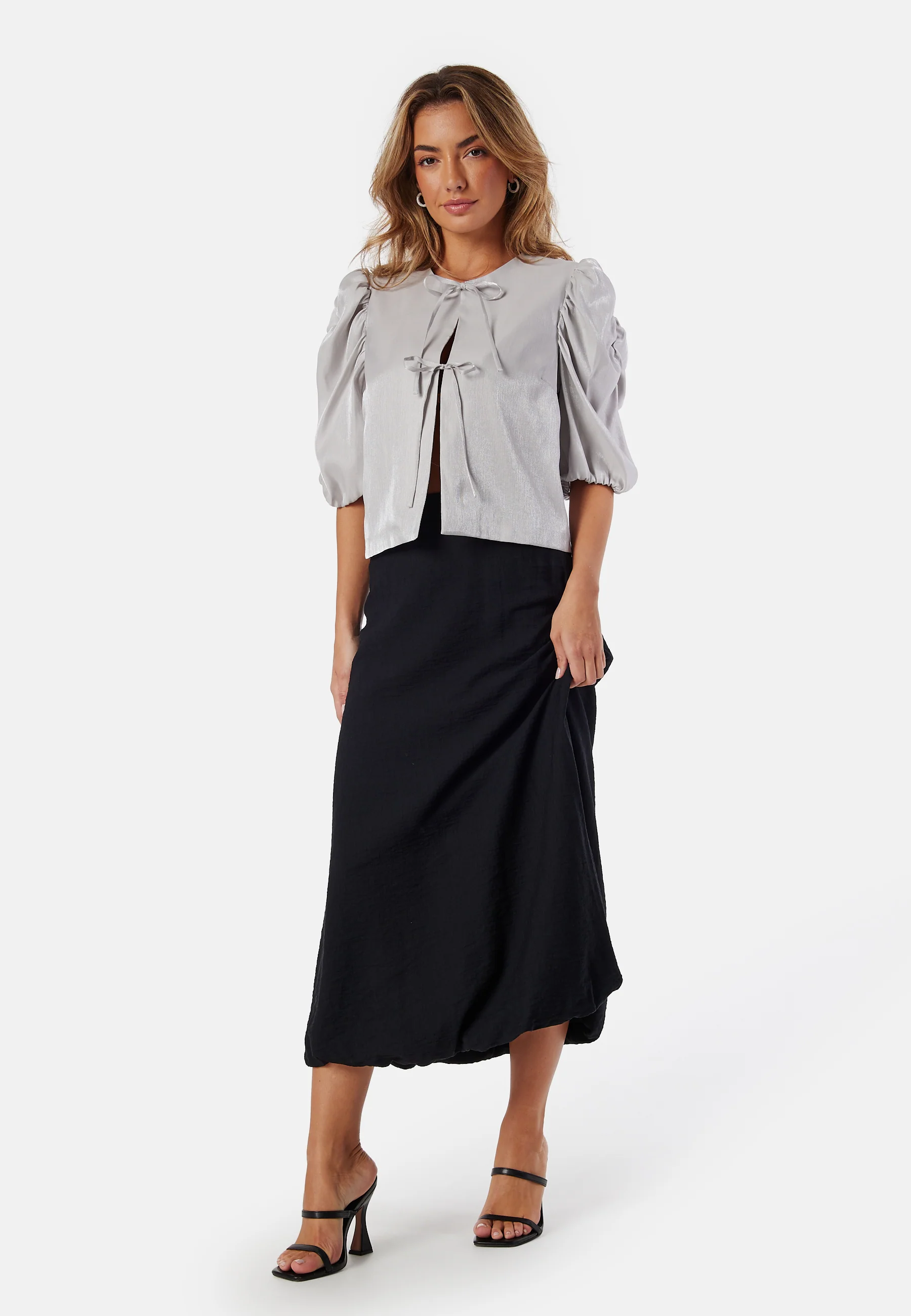 Bubble Hem Midi Skirt - Image 3