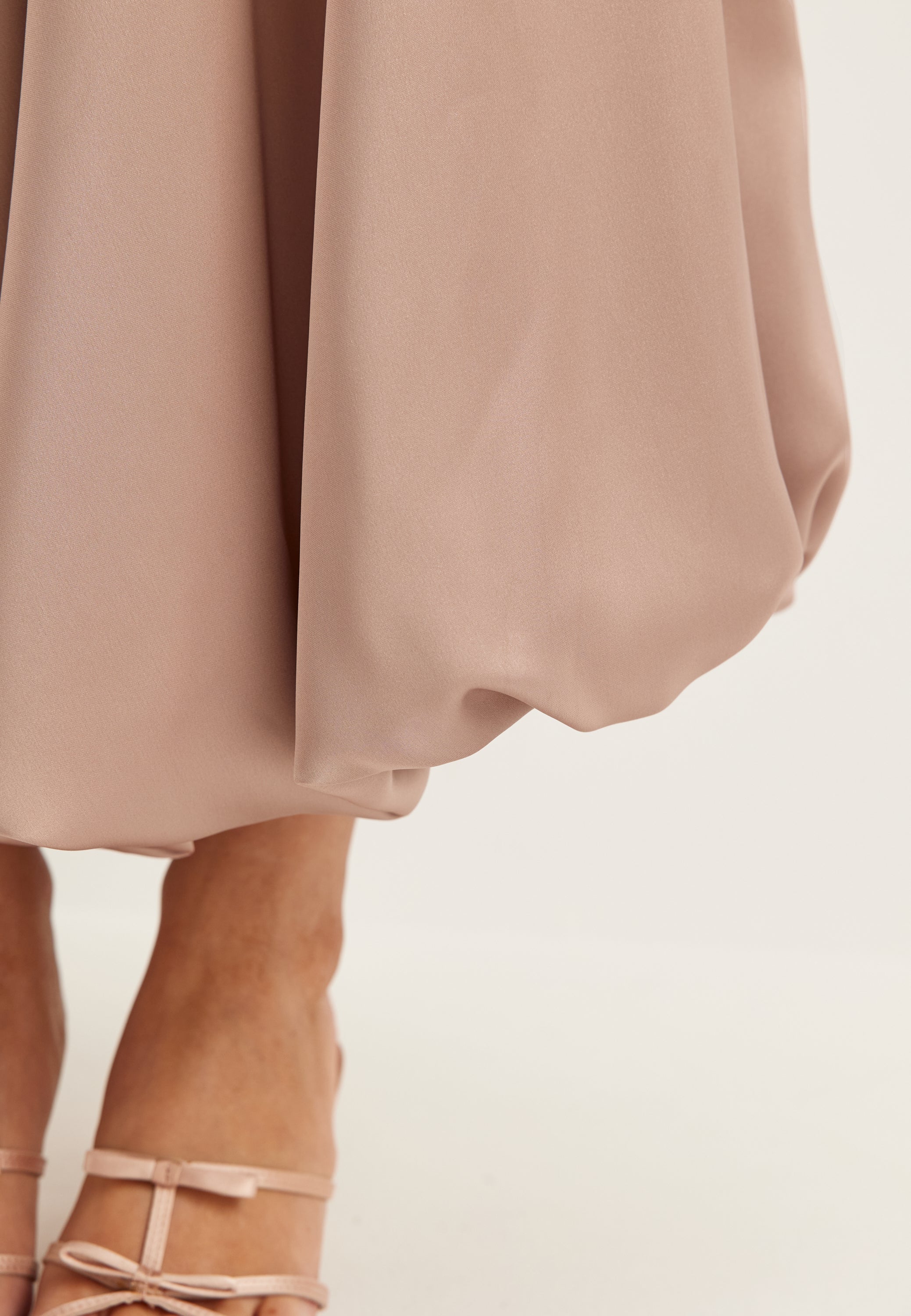 Bubble-Hem Satin Ankle Skirt - Image 6