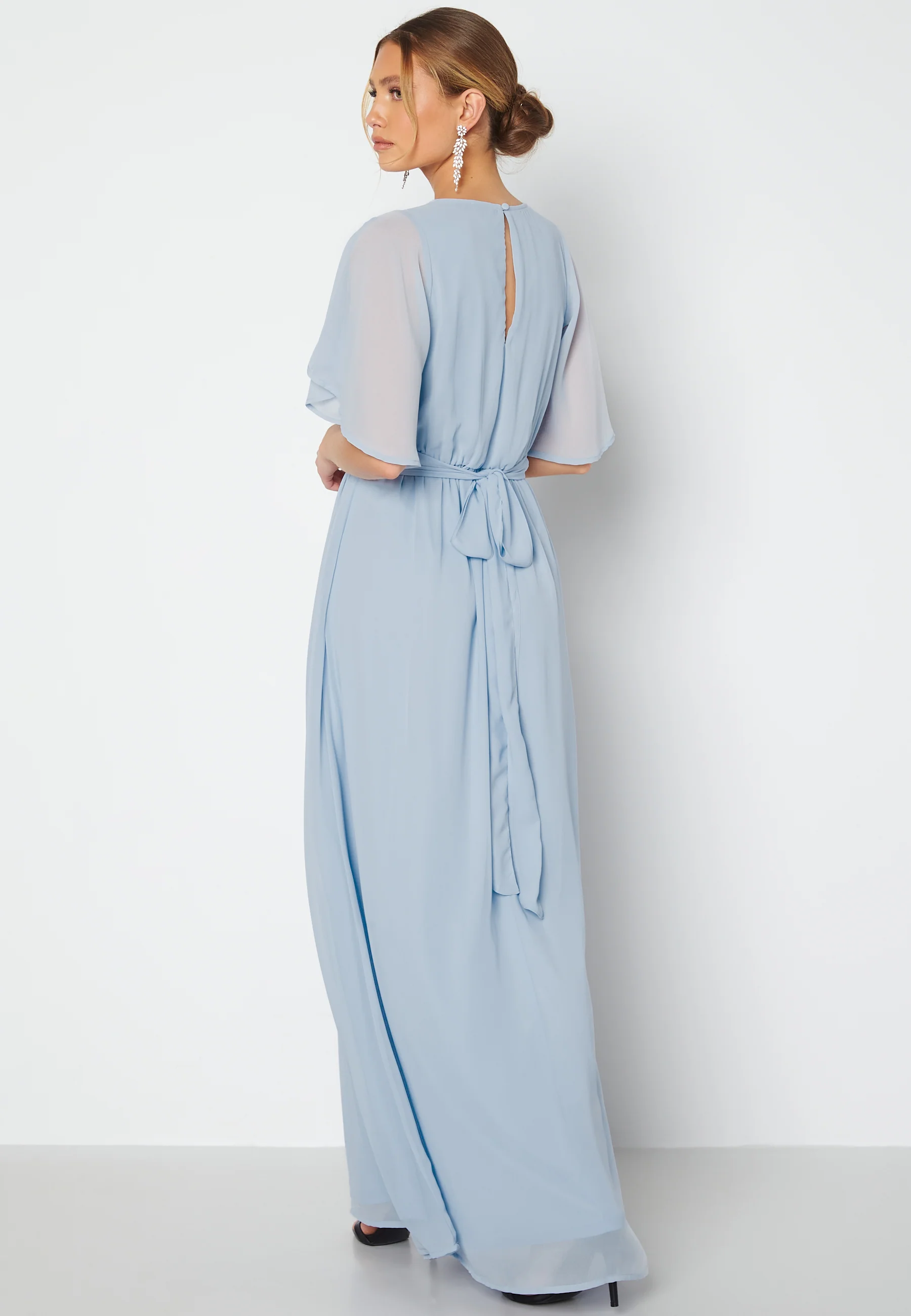 Butterfly Sleeve Chiffon Gown - Image 2