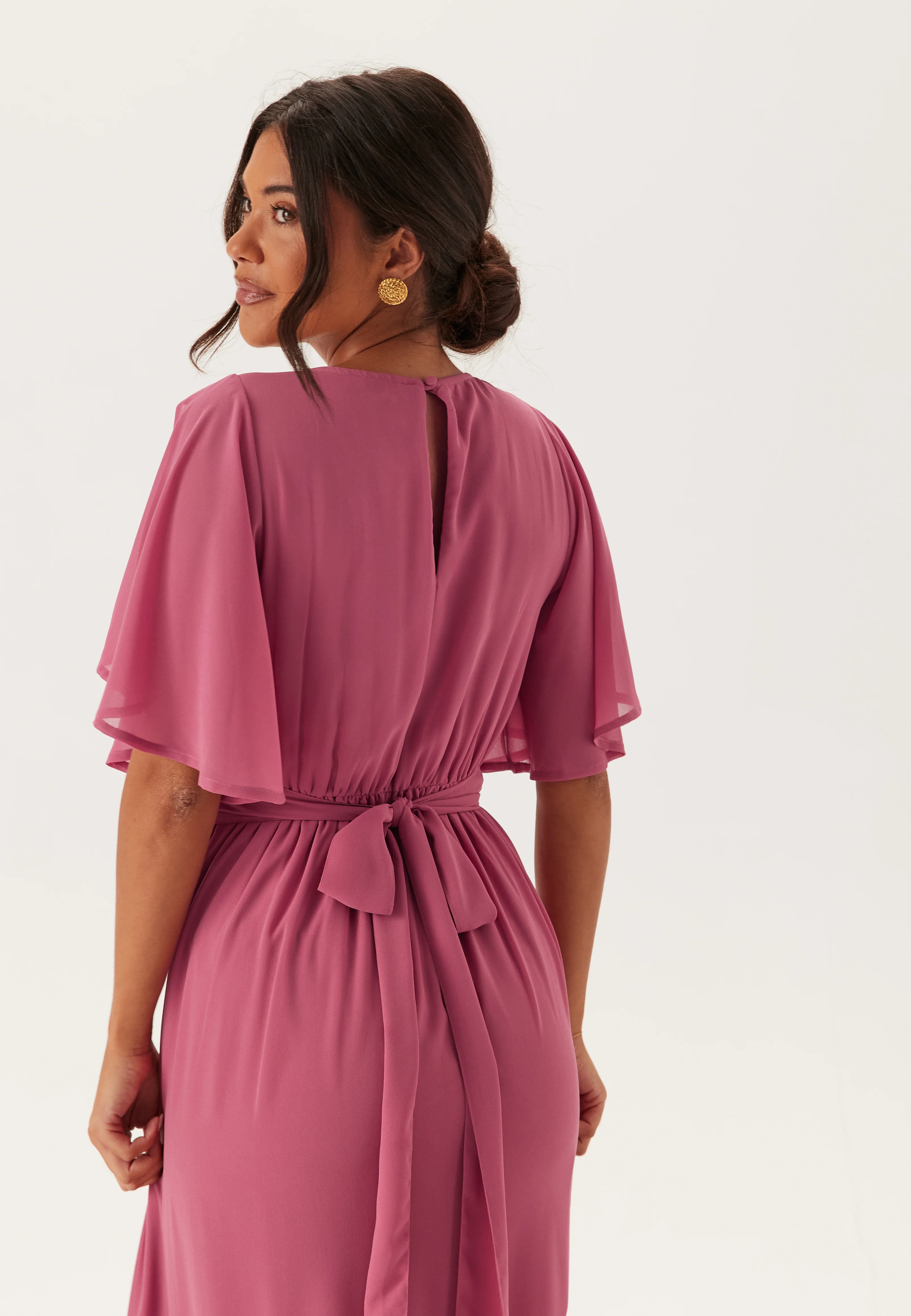 Butterfly Sleeve Chiffon Gown - Image 5