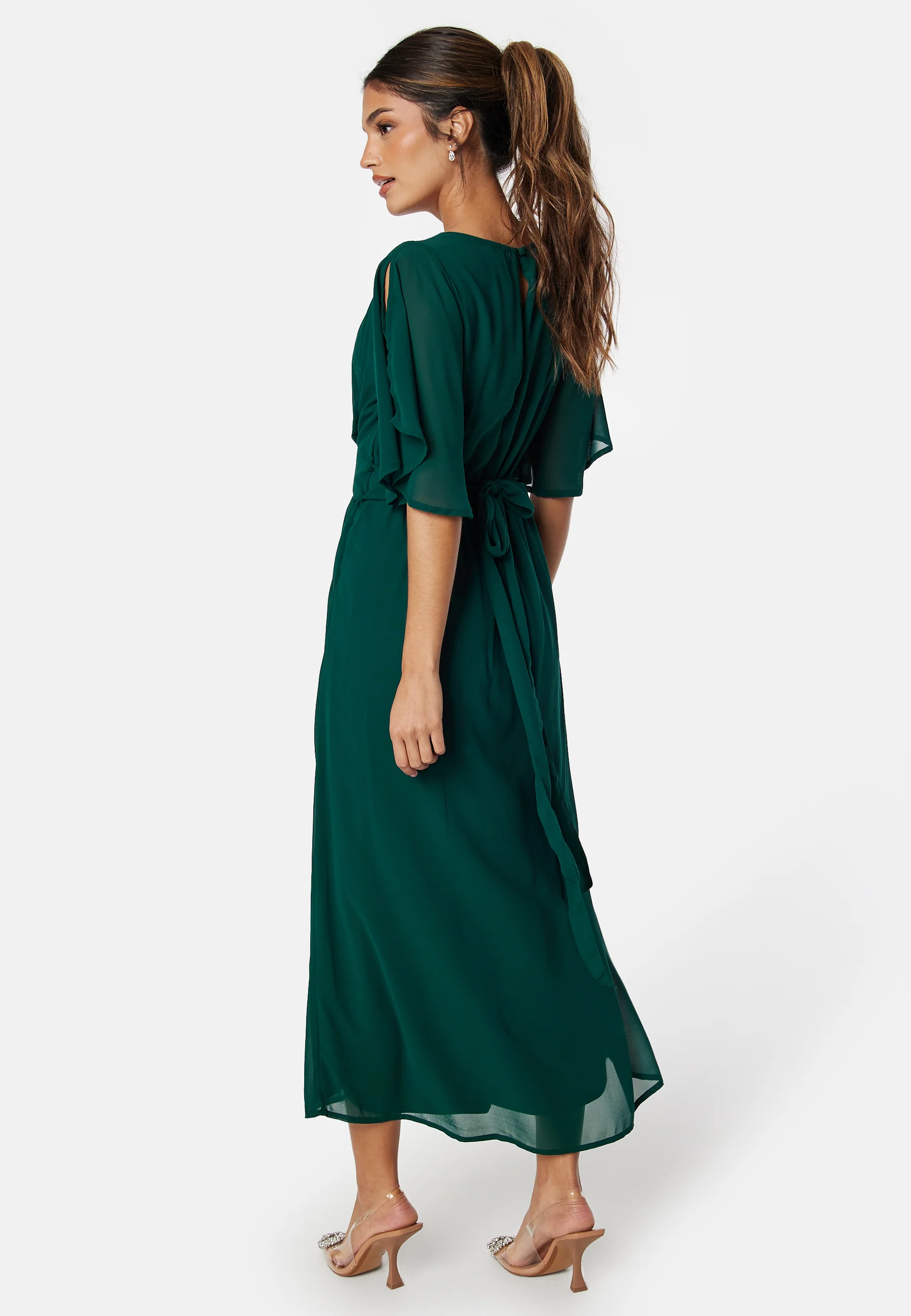 Butterfly Sleeve Midi Dress - Image 2