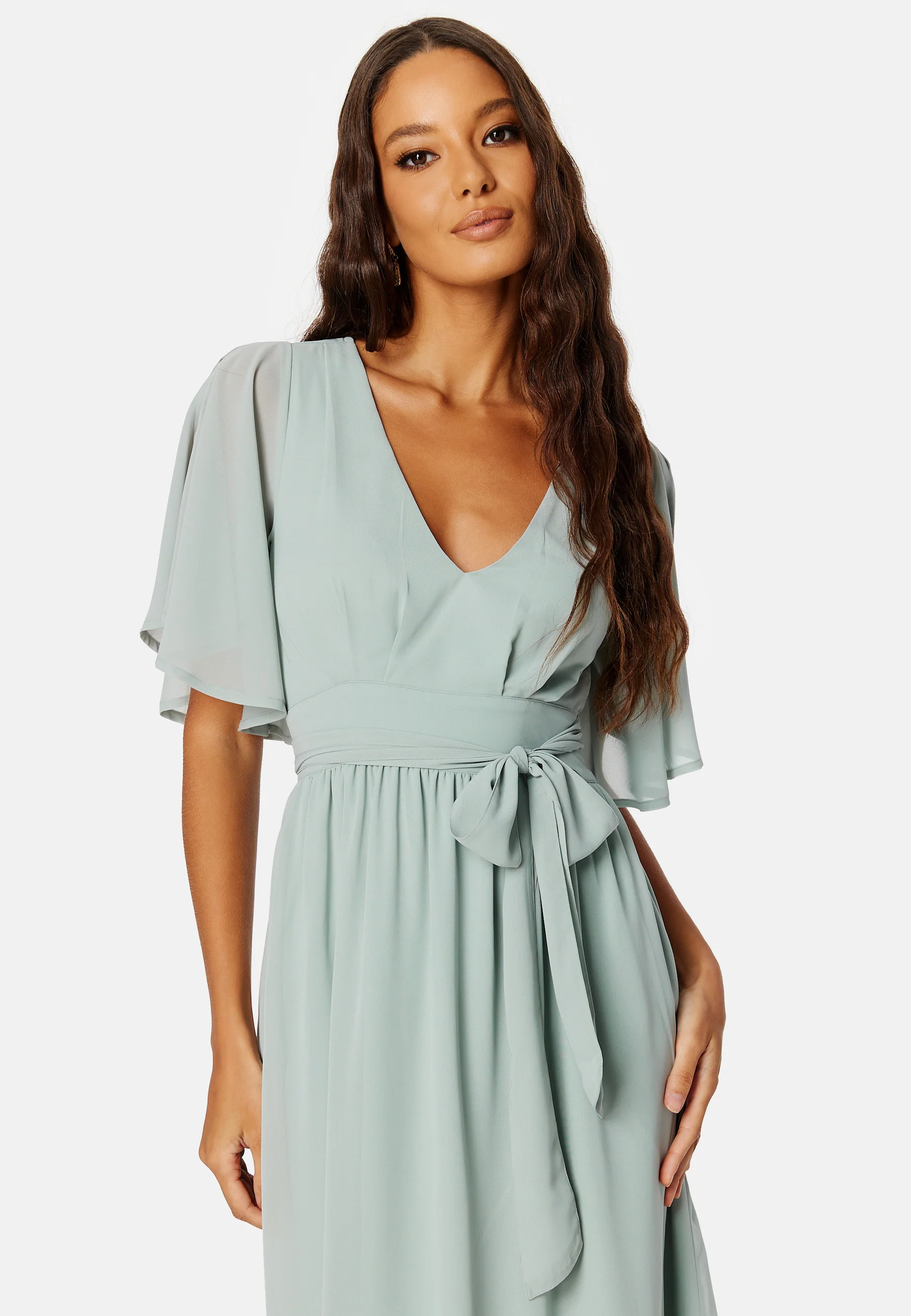 Butterfly Sleeve Midi Dress - Image 2