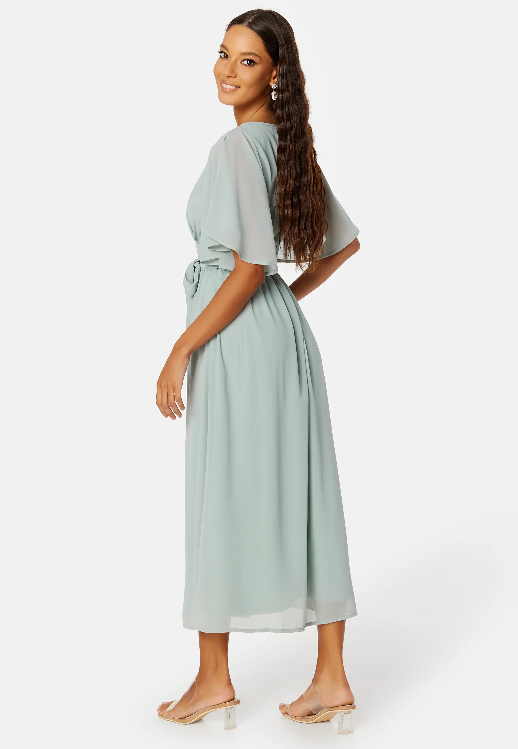 Butterfly Sleeve Midi Dress - Image 3