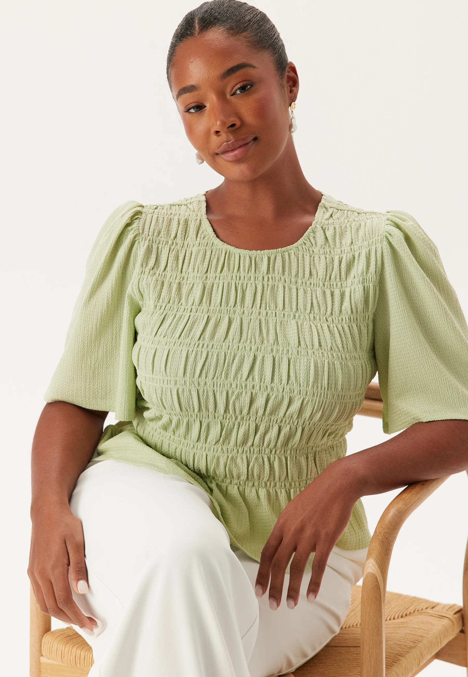 Butterfly Sleeve Smock Top - Image 5