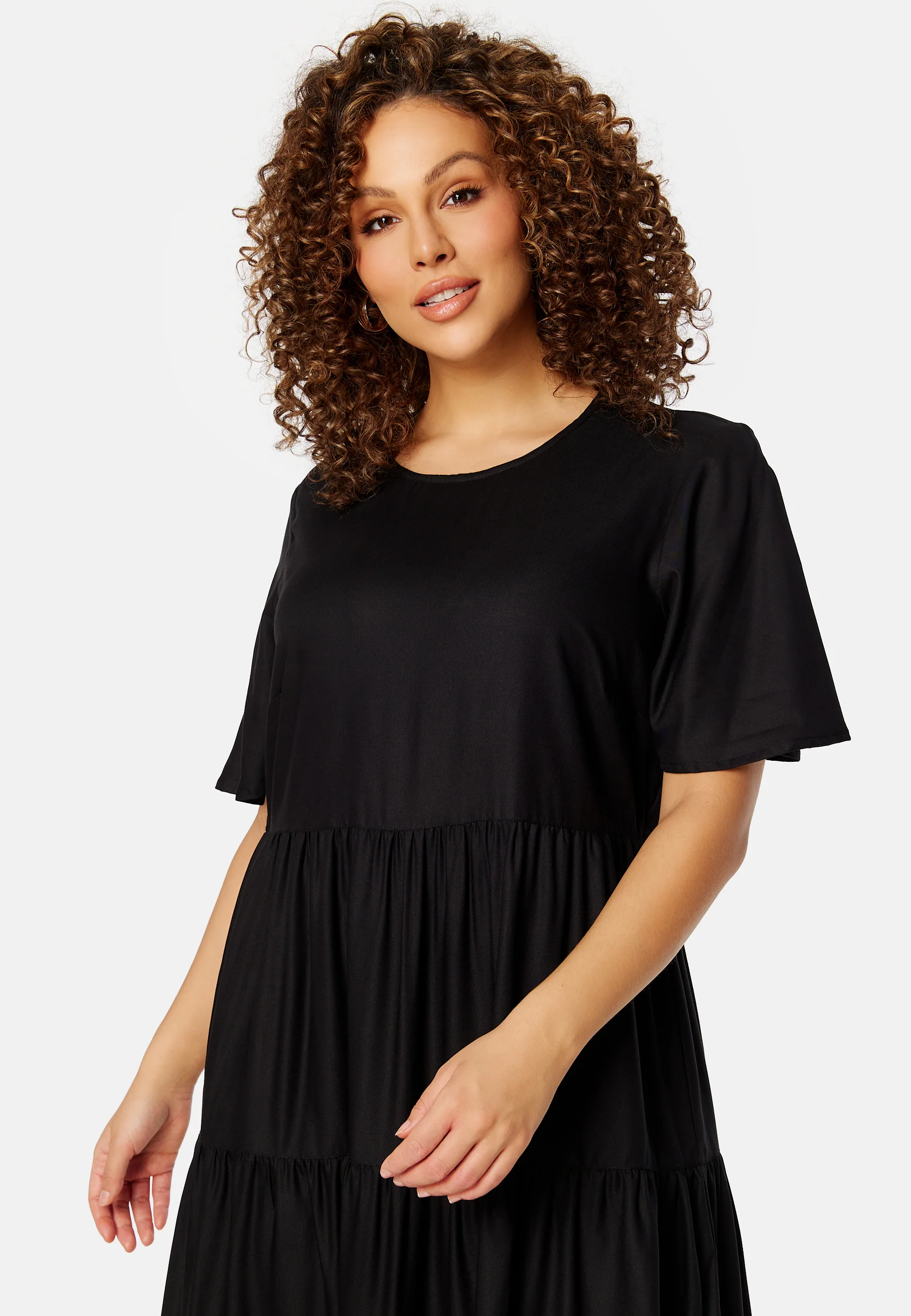 Butterfly Sleeve Viscose Midi Dress - Image 7