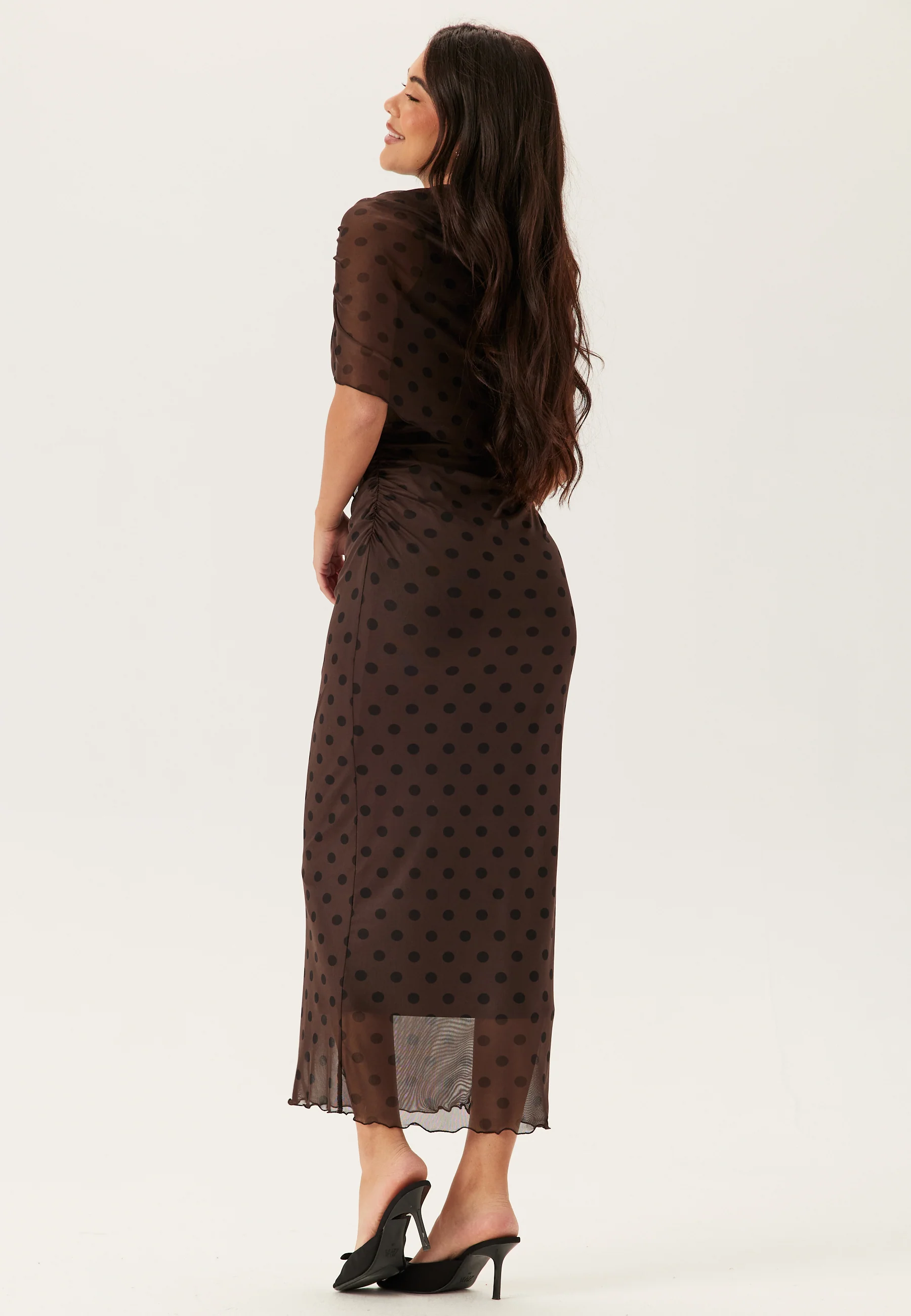 Cape Mesh Ankle Dress - Image 3