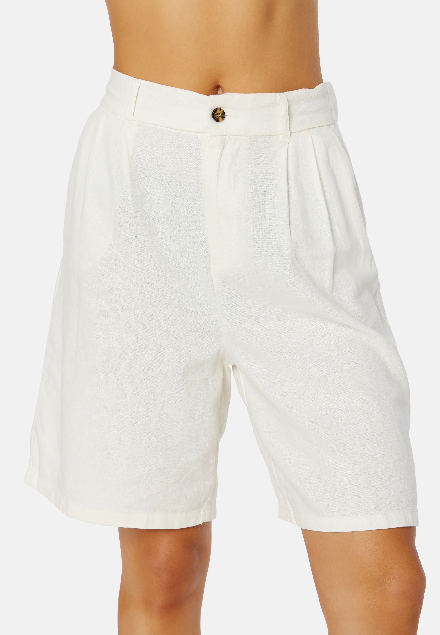 Caro HW Wide Linen Blend Shorts - Image 3