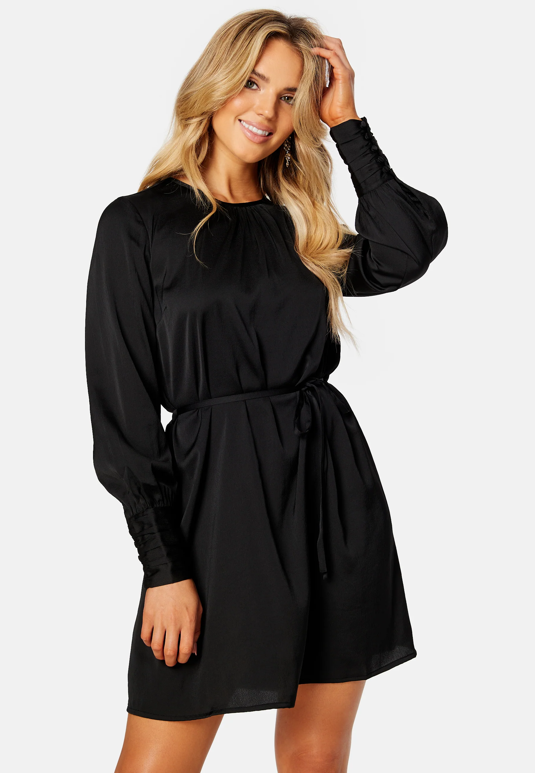 Catalina Structured Satin Dress - Image 2