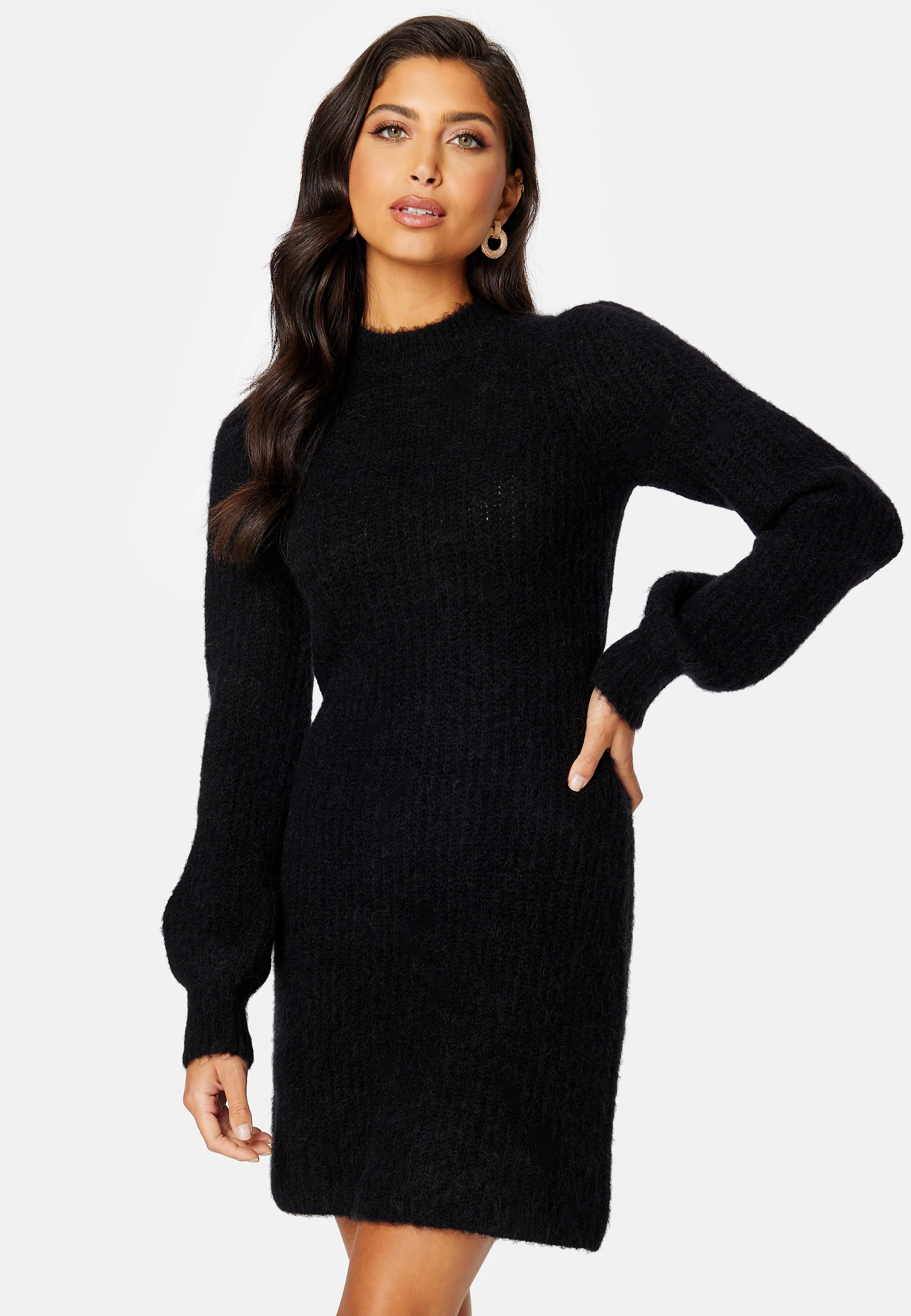CC Chunky knitted wool mix short dress - Image 2