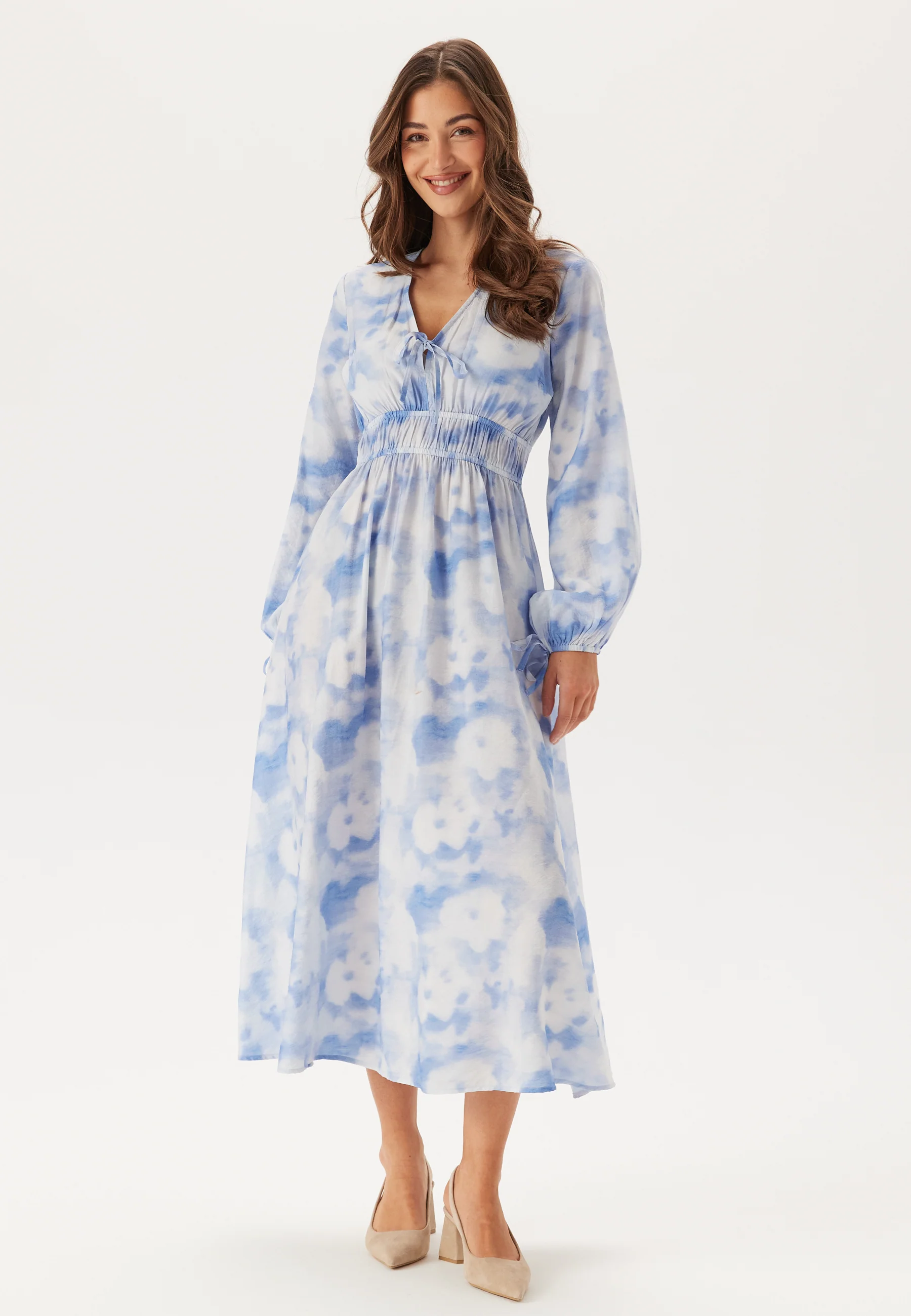 CC V-neck Viscose Strap L/S Dress - Image 2