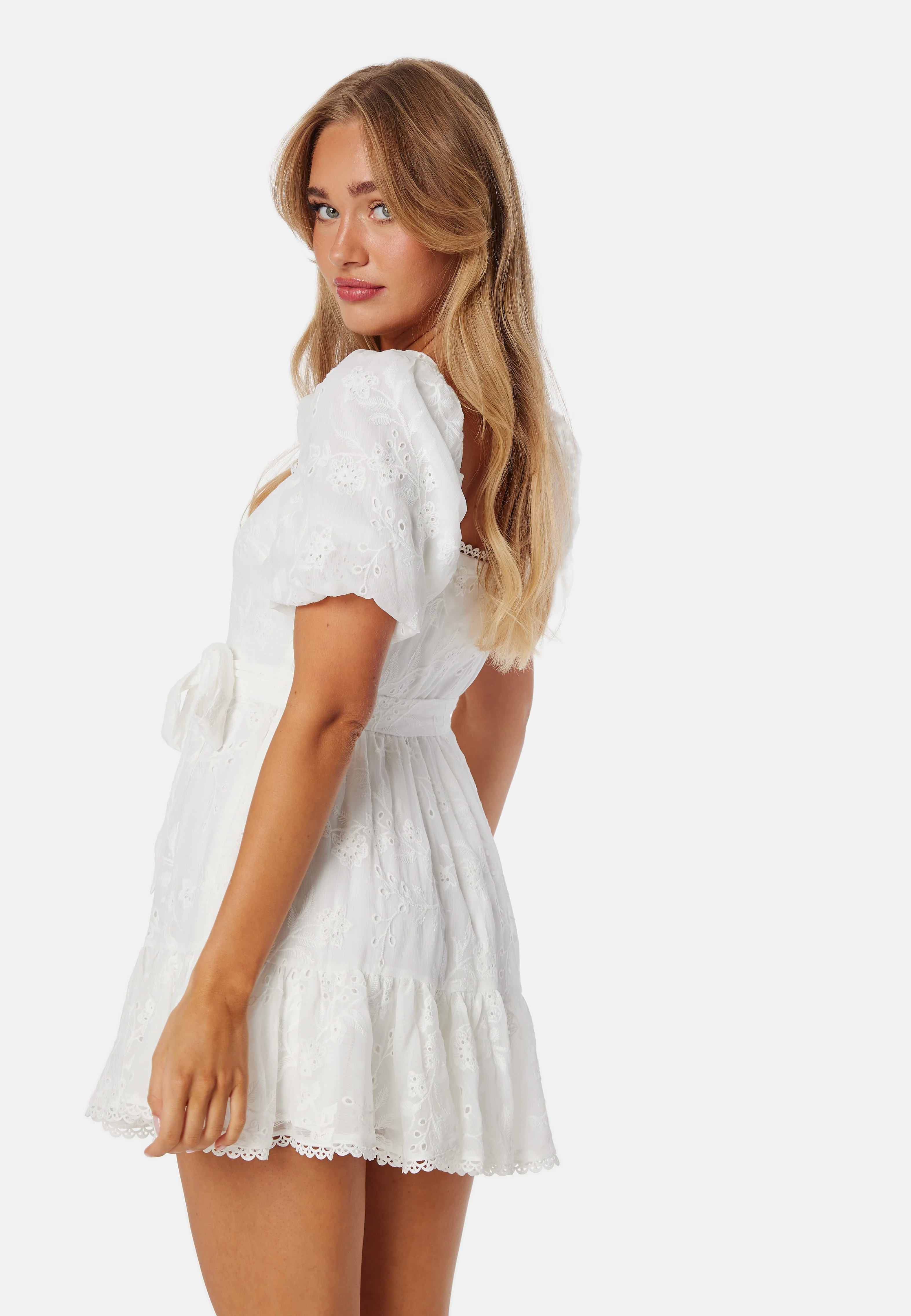 Charlize Embroidered Mini Dress - Image 5