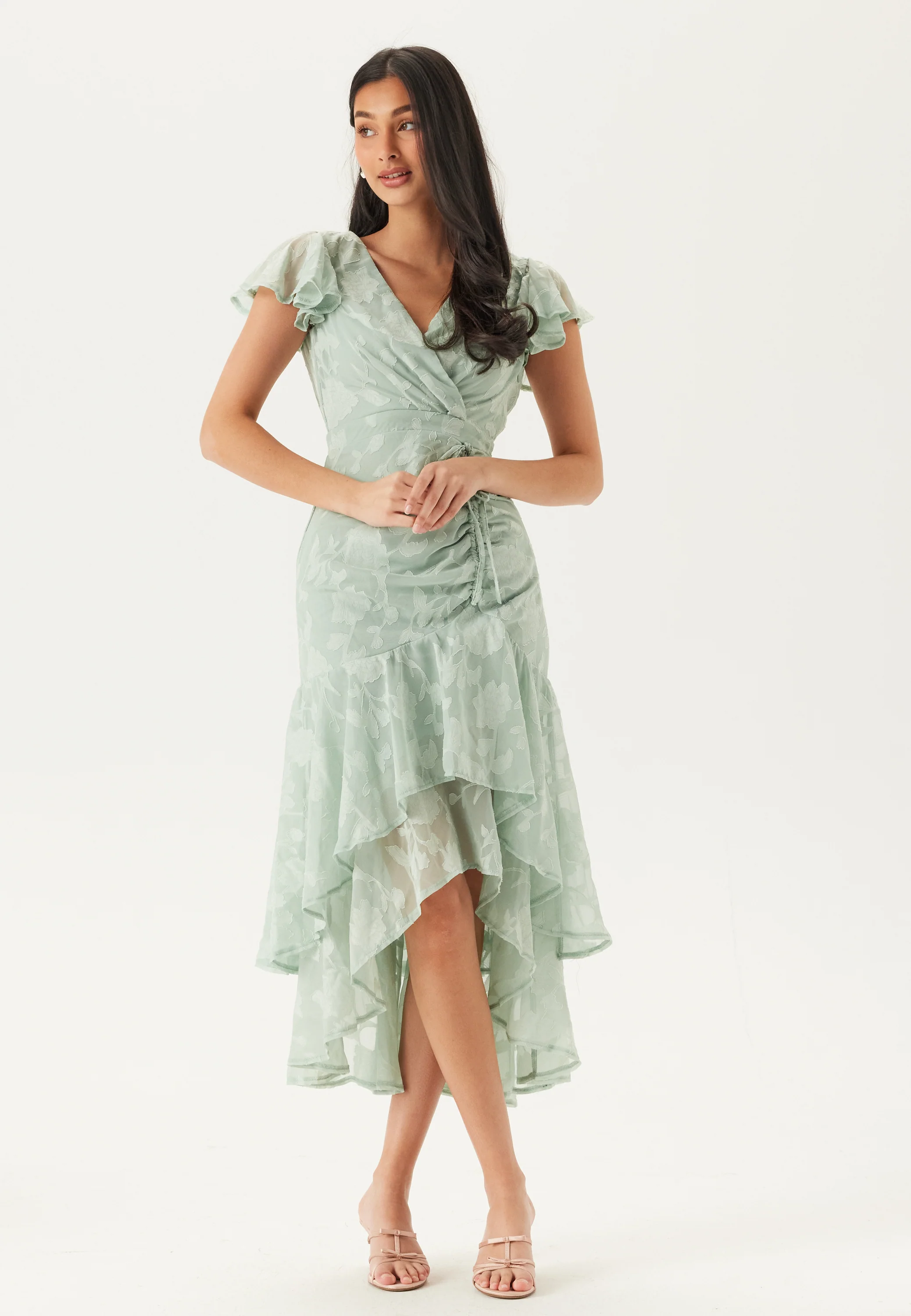 Chiffon Flutter High Low Dress