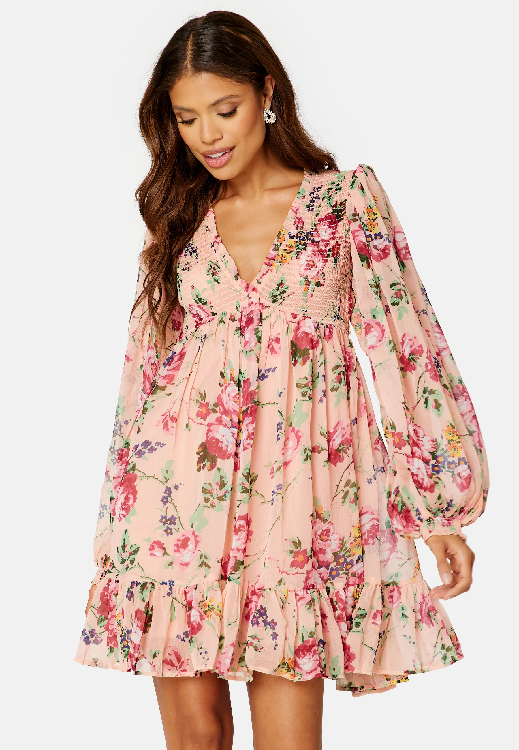 Chiffon V-Neck Dress