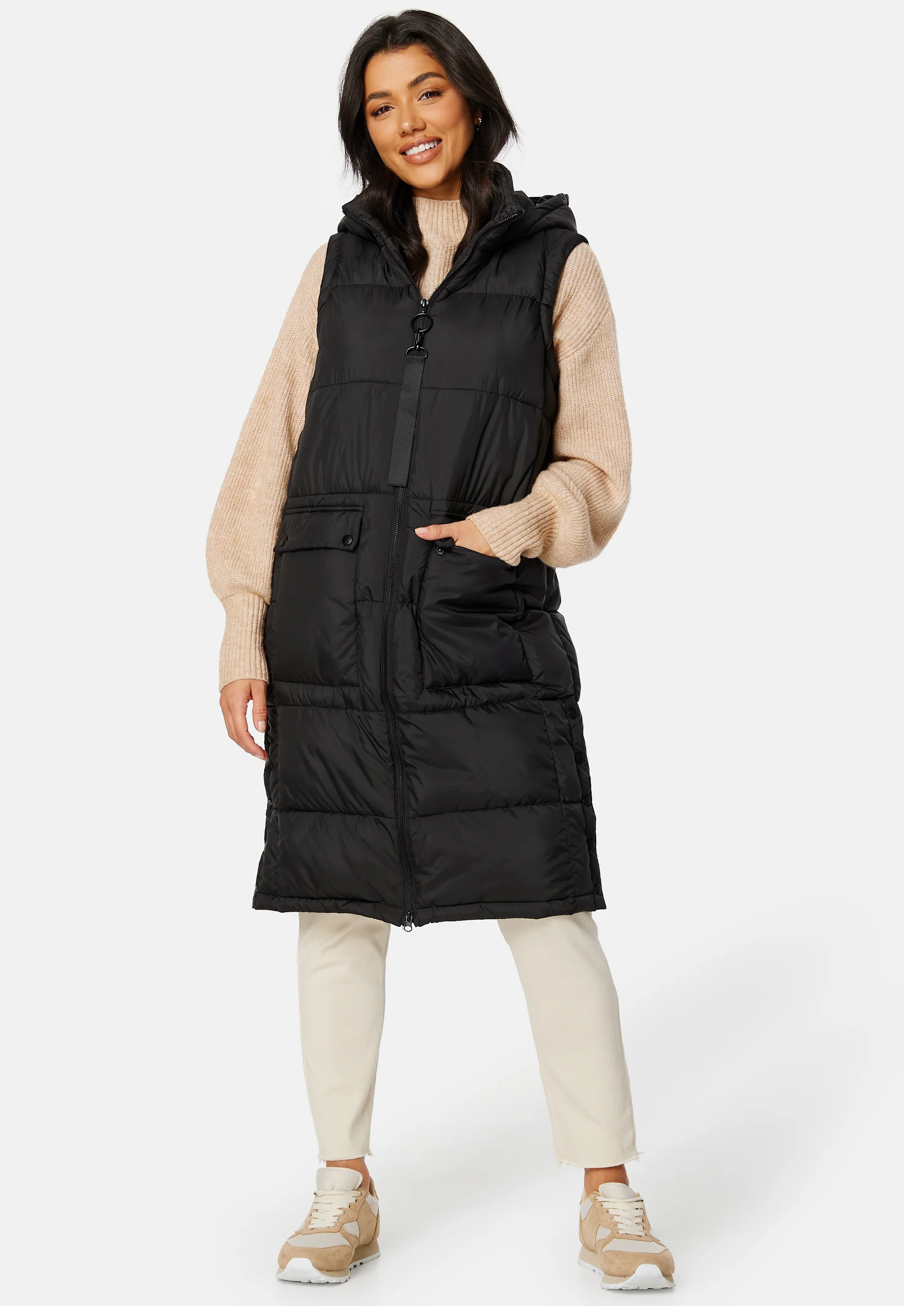 Chrissy Long Padded Vest - Image 2