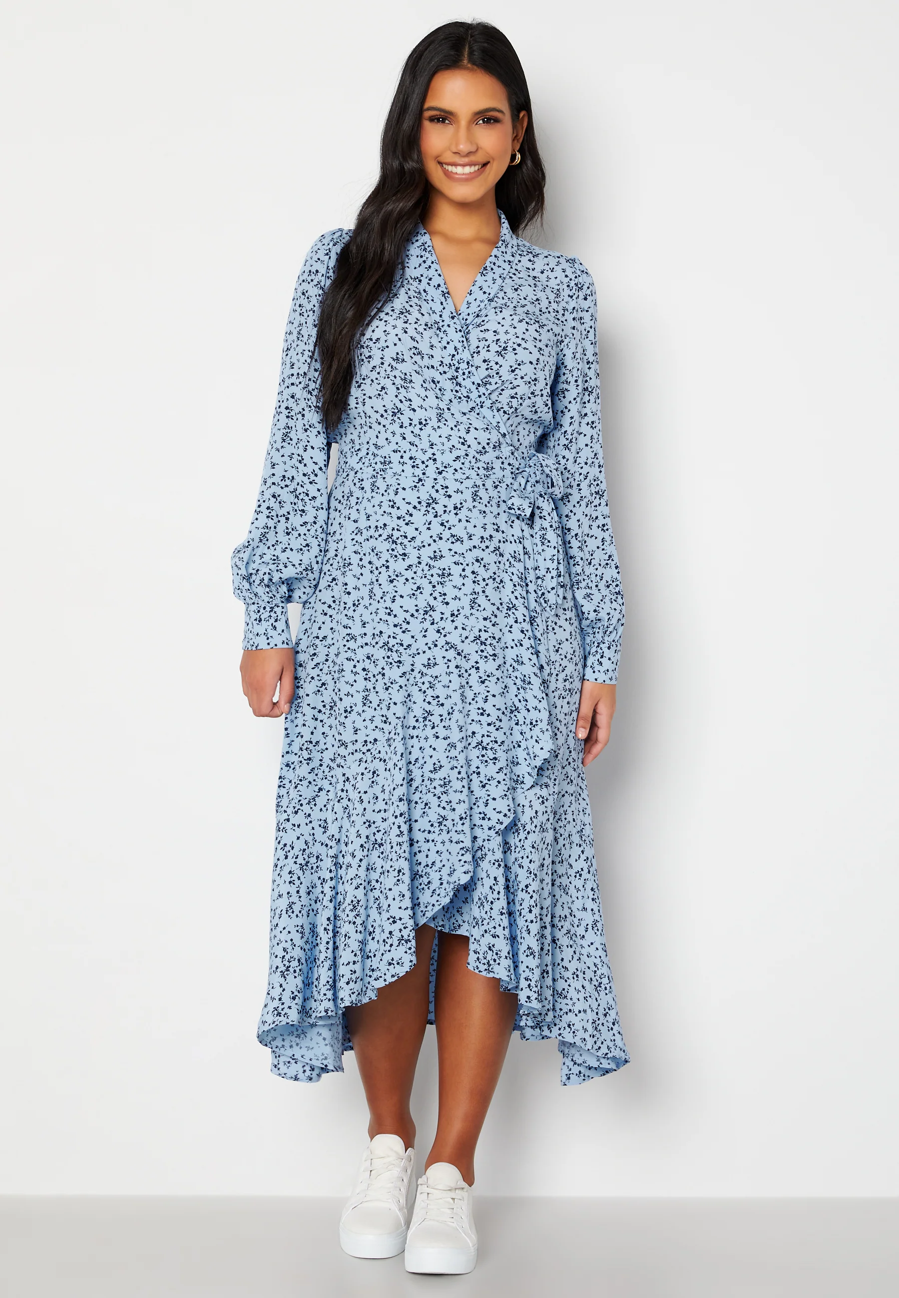 Clora LS Midi Wrap Dress - Image 3