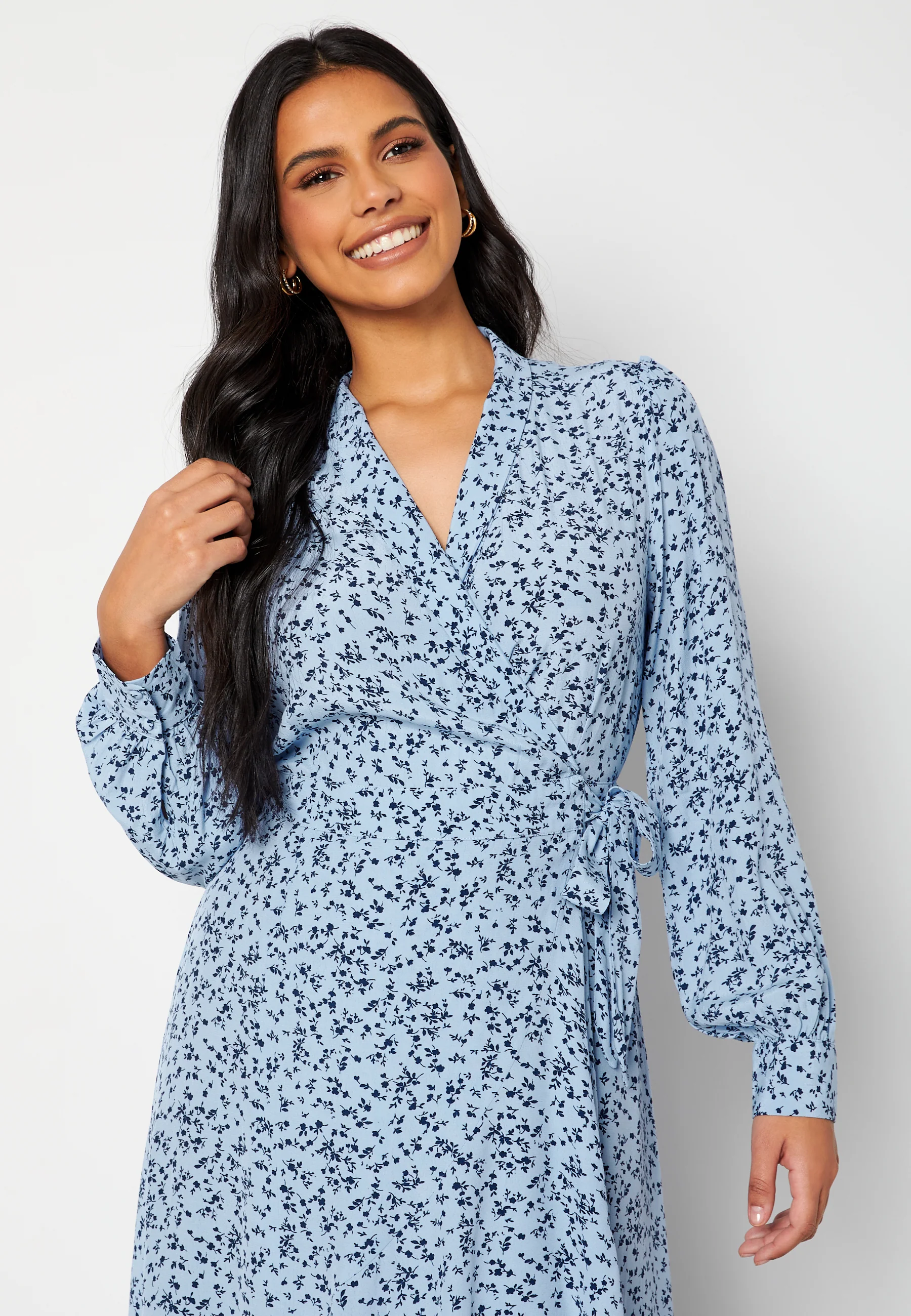 Clora LS Midi Wrap Dress - Image 4