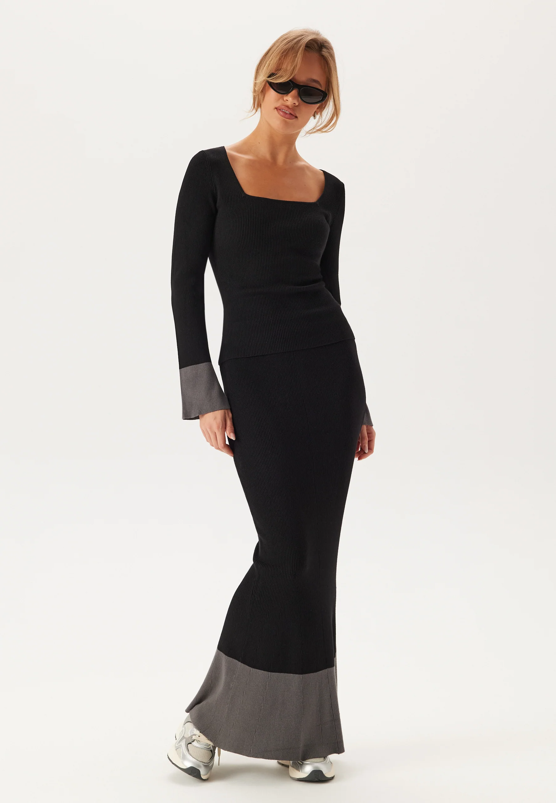 Contrast Rib Knitted Top - Image 3