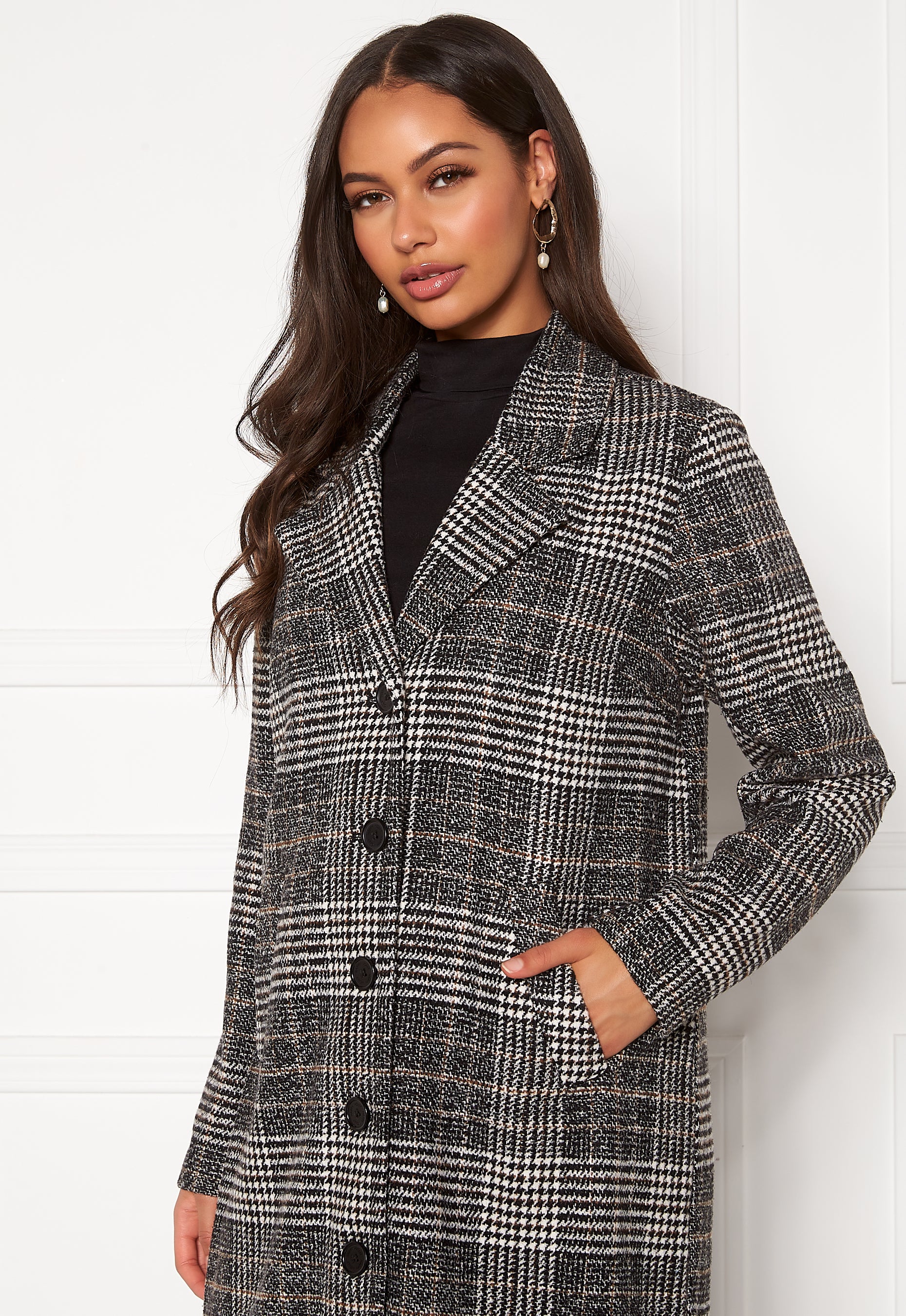 Corinne checked coat - Image 6