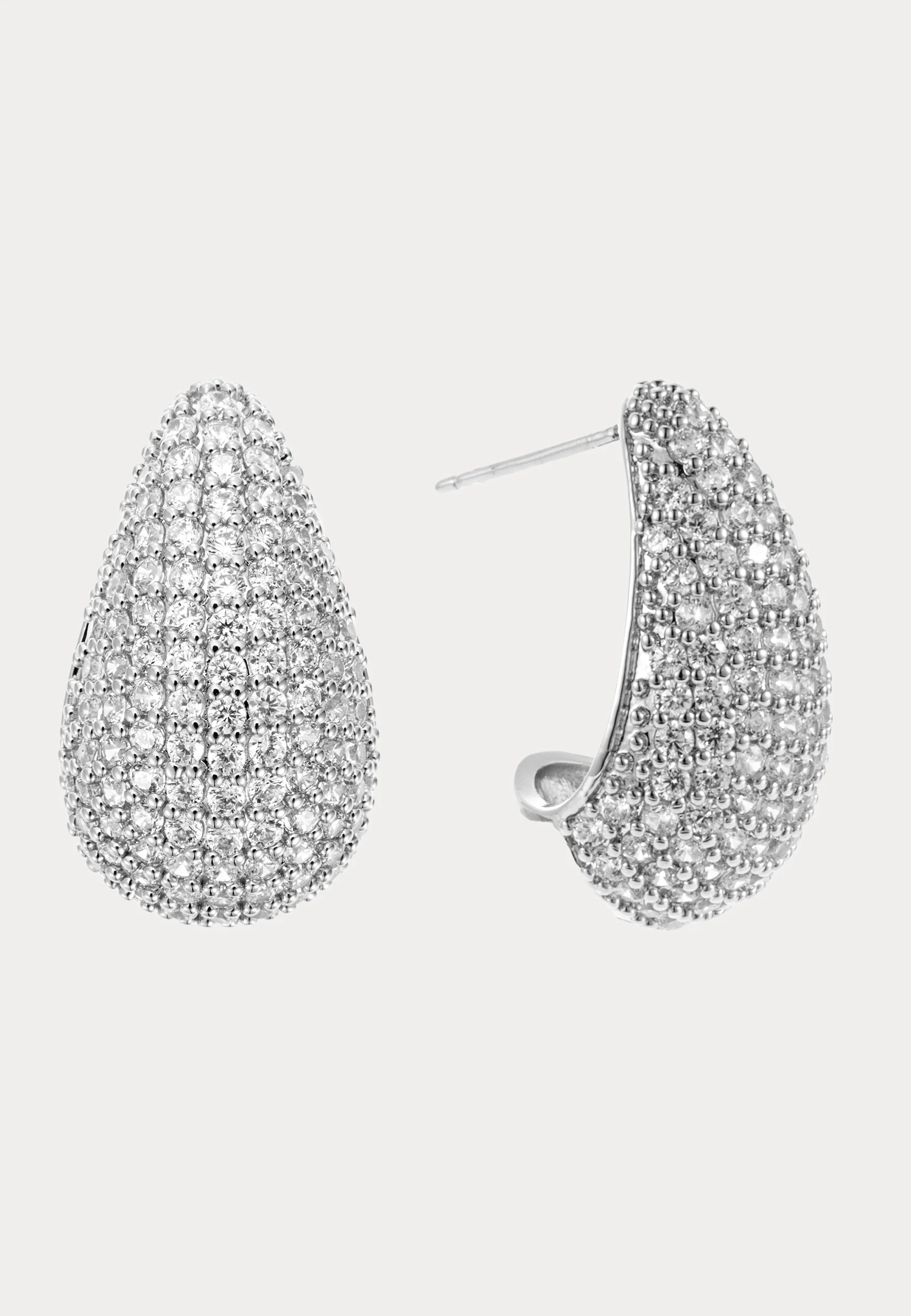 Corinne Crystal Earring Silver - Image 4