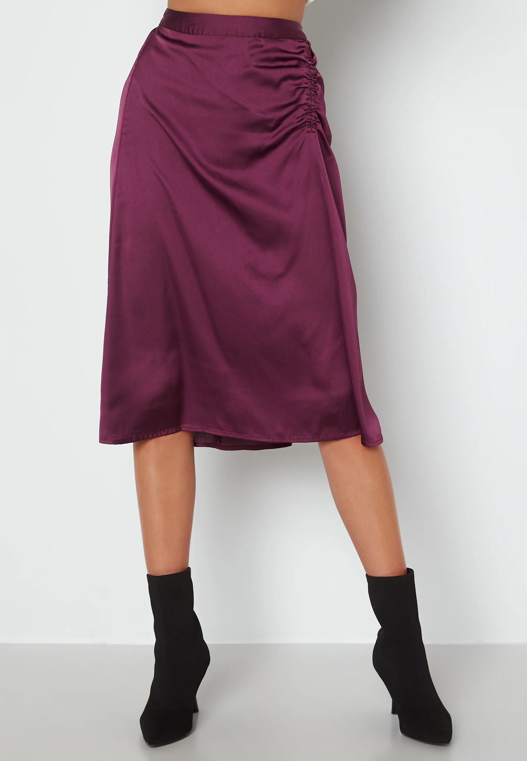 Cristy H/W Rouching Slit Skirt - Image 2