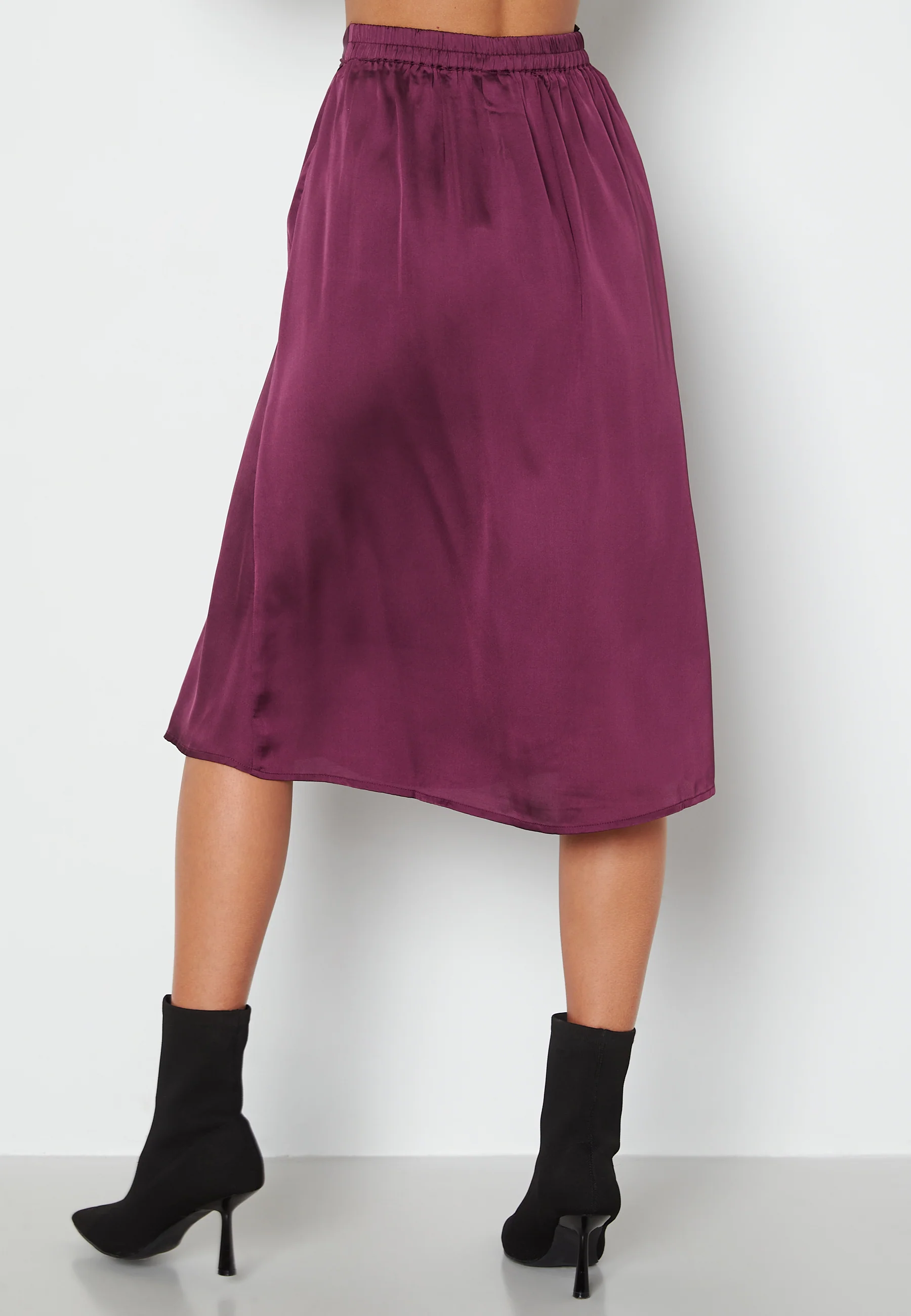 Cristy H/W Rouching Slit Skirt - Image 3