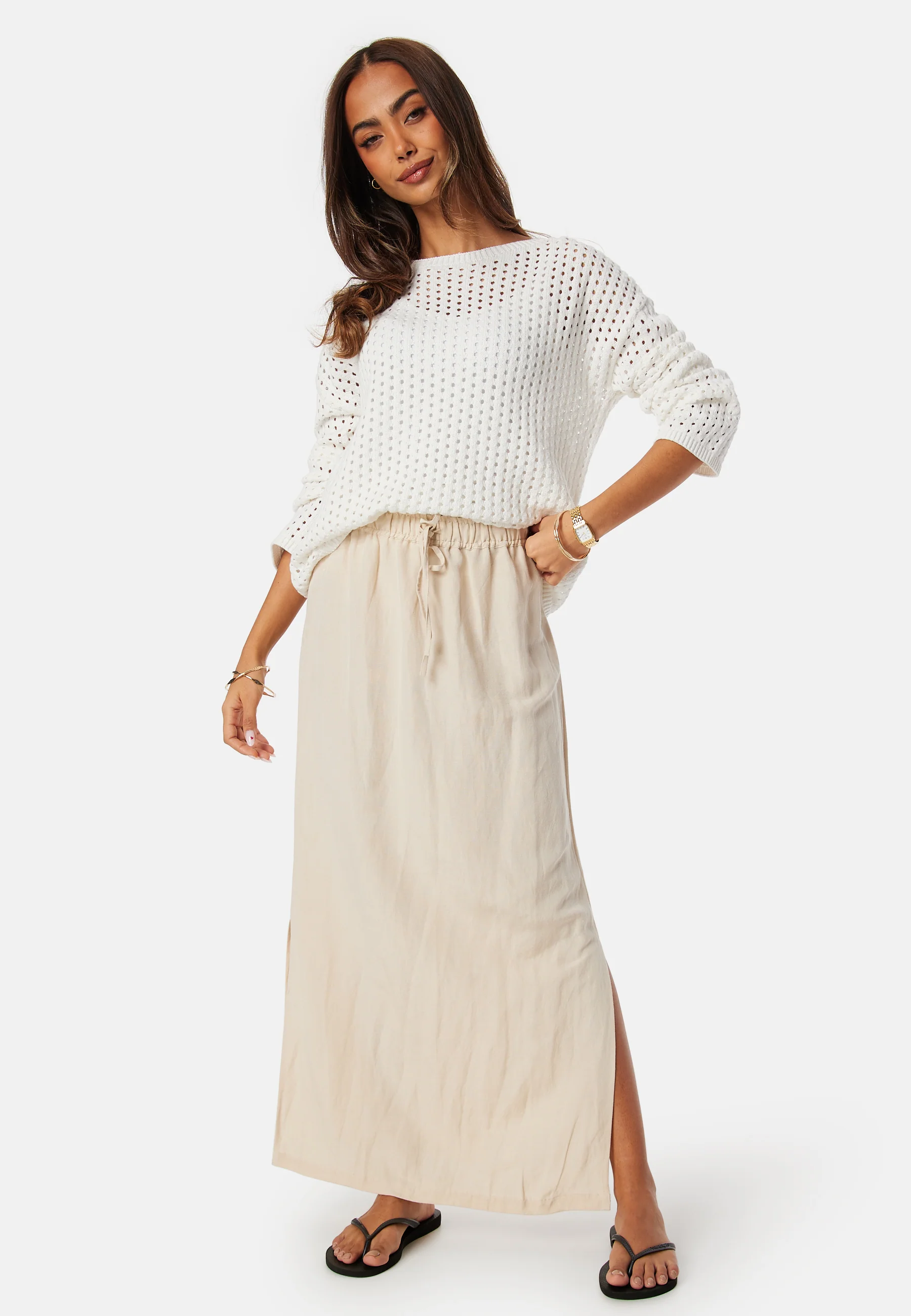 Crochet Knitted Long Sleeve Top - Image 3
