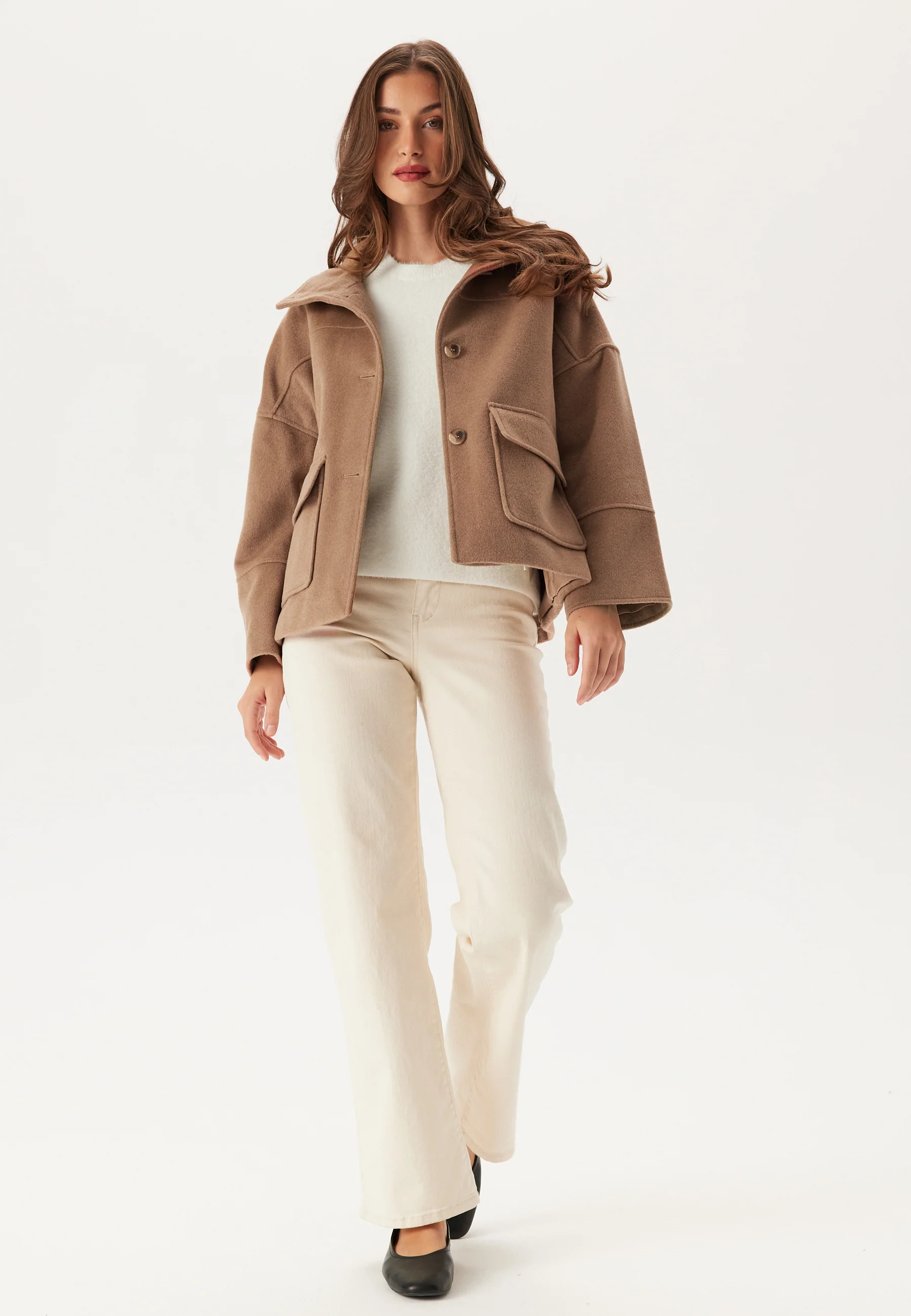 Cropped Wool Jacket - Image 4