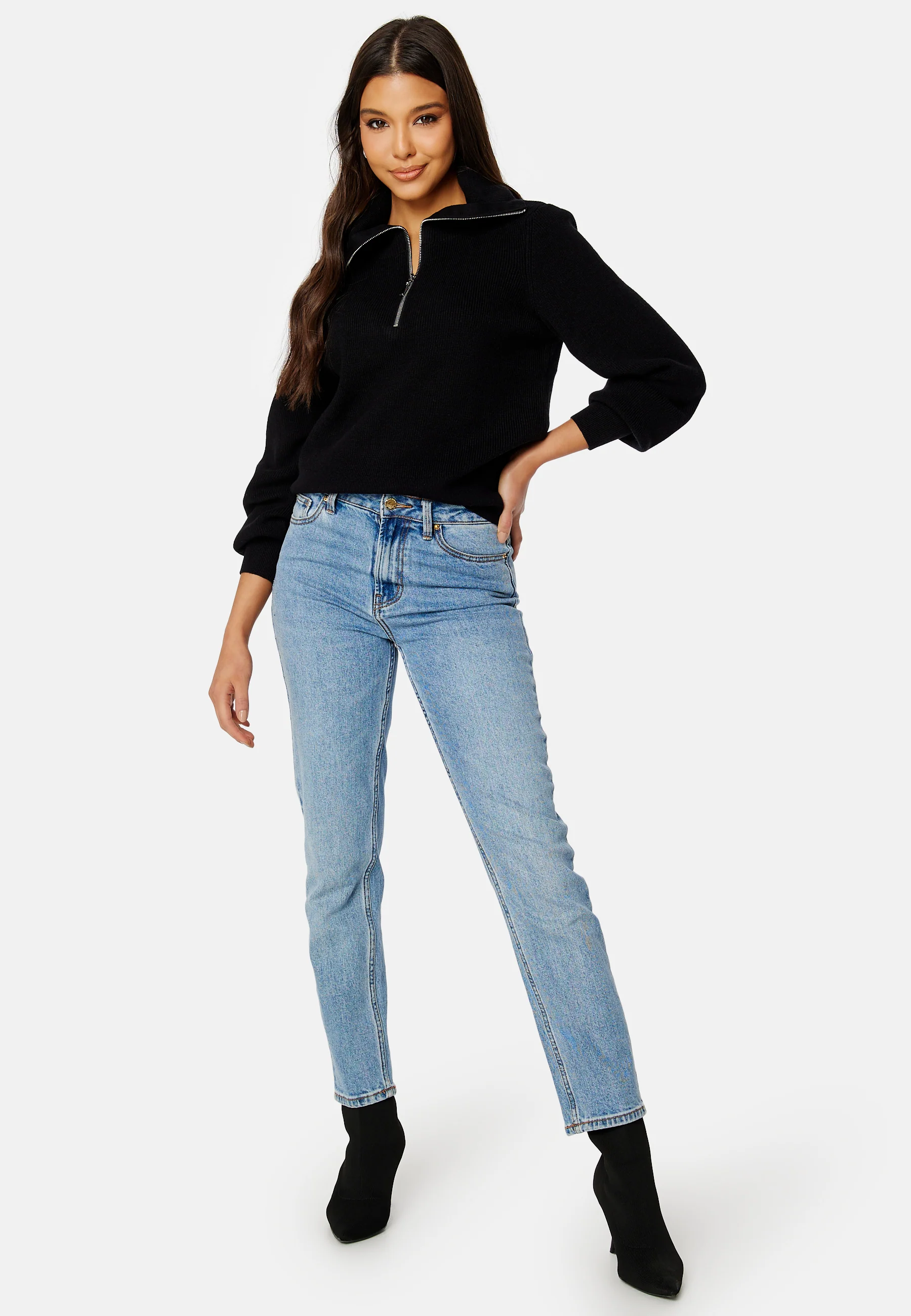 Dalma LS Zip Knit Pullover - Image 2