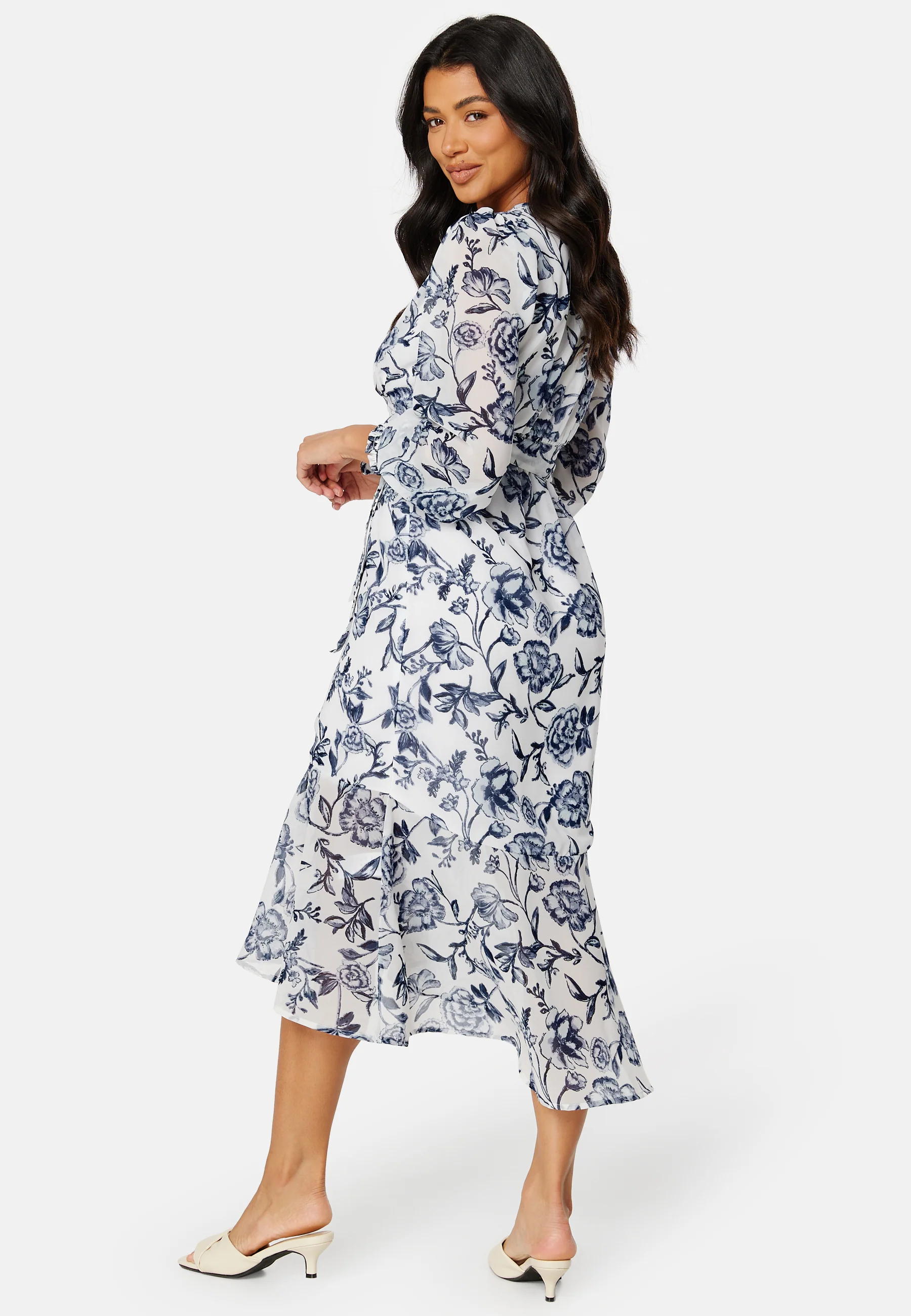 Danessa midi Puff Sleeve Dress - Image 2