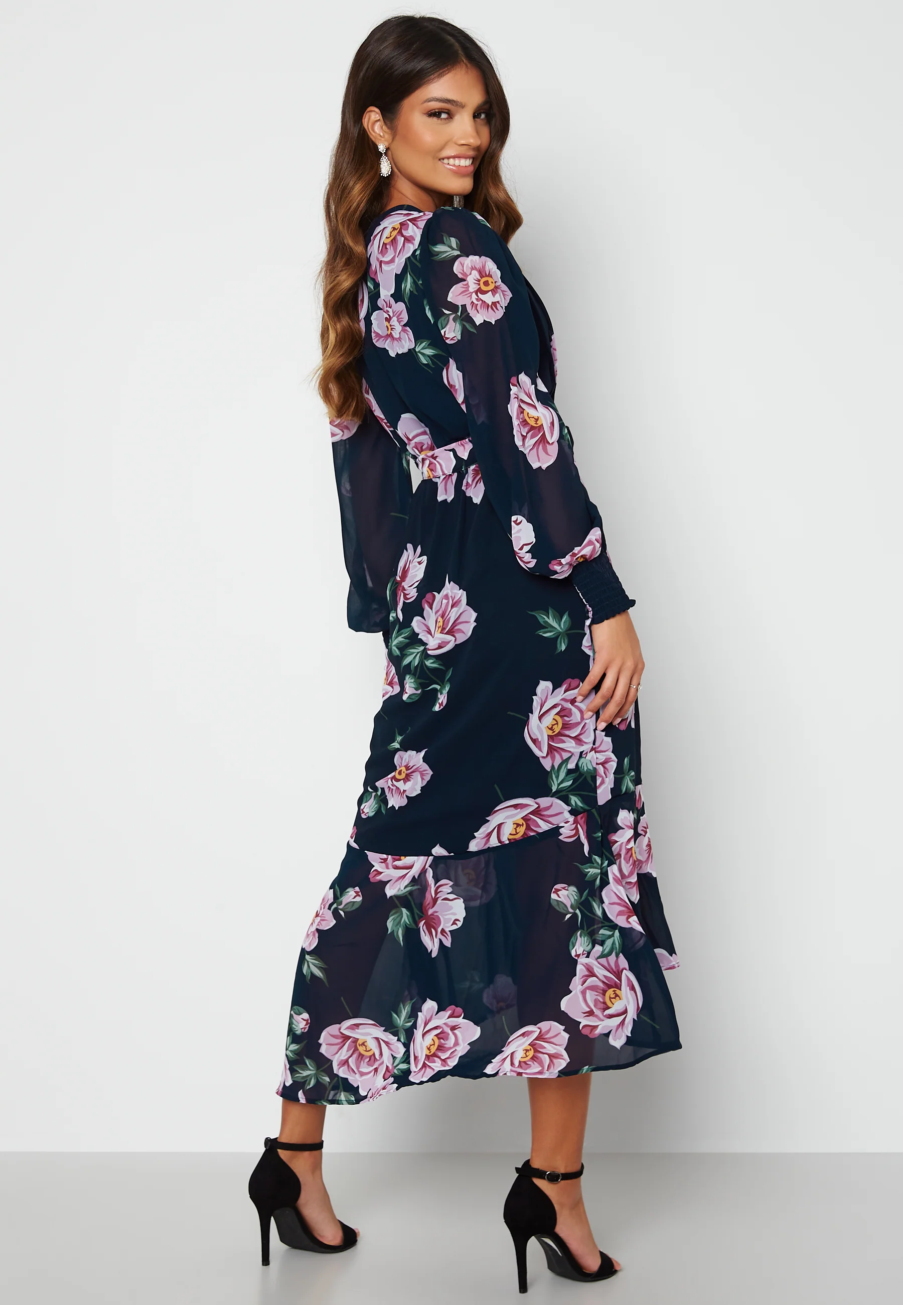 Danessa midi Puff Sleeve Dress - Image 2