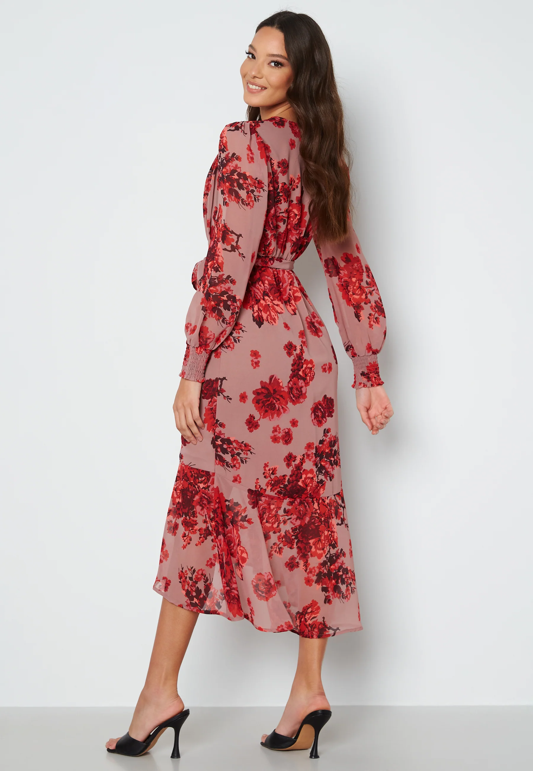 Danessa midi Puff Sleeve Dress - Image 2