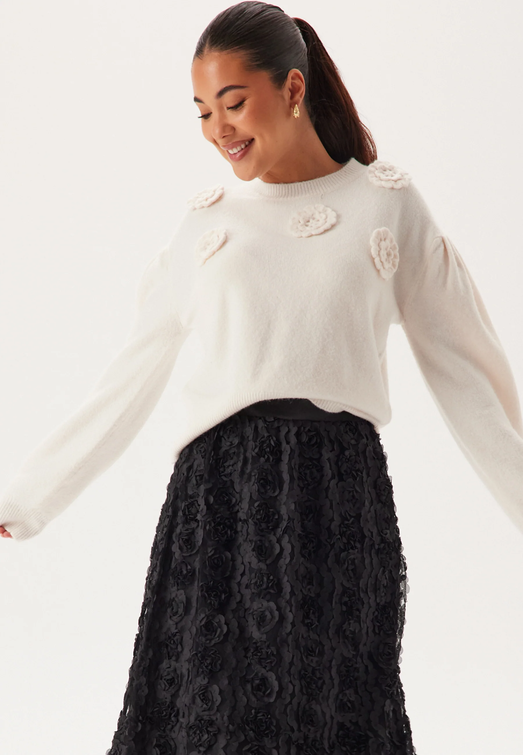 Decorated Knitted Sweater - Image 2