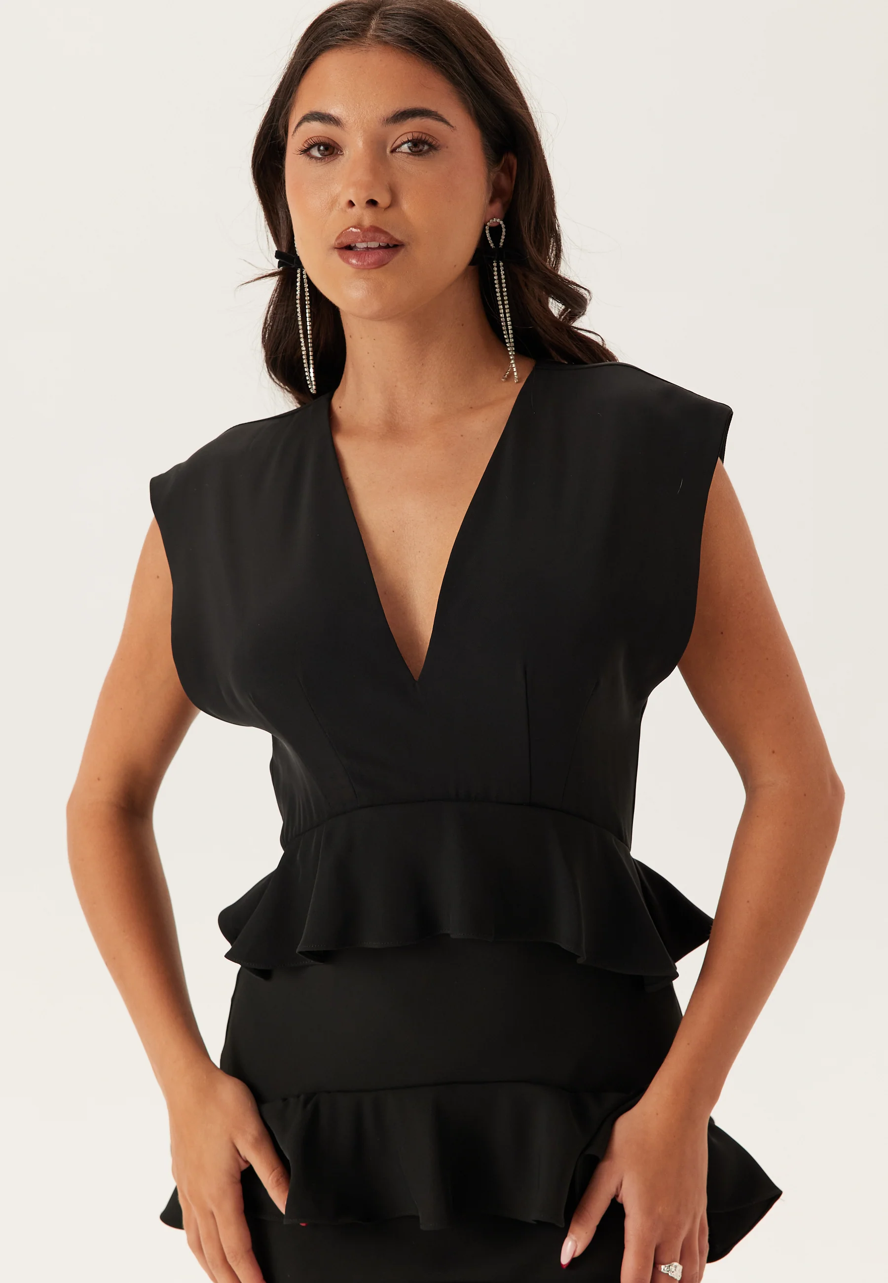 Deep V-Neck Flounce Gown - Image 3