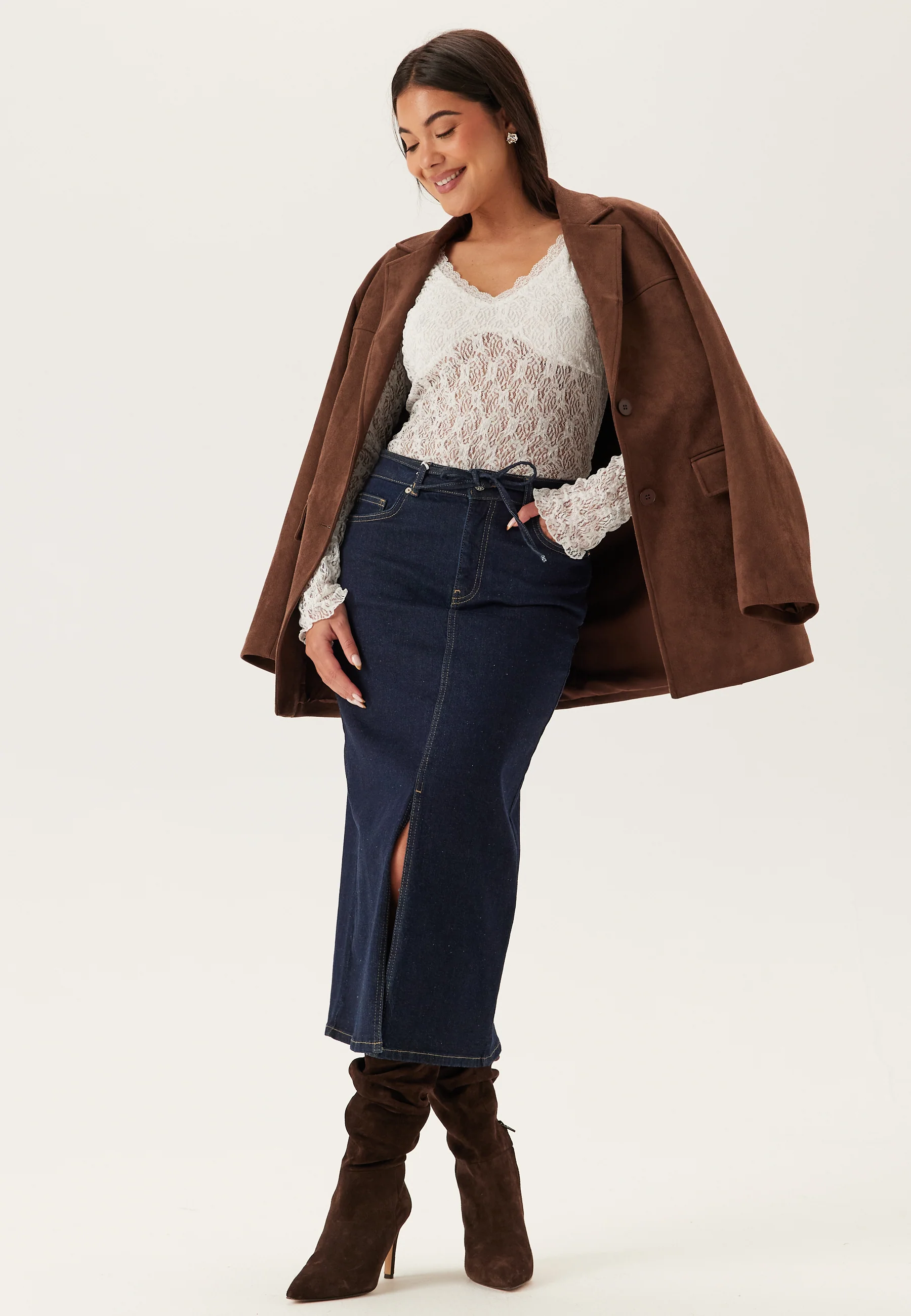 Denim Midi Skirt - Image 2