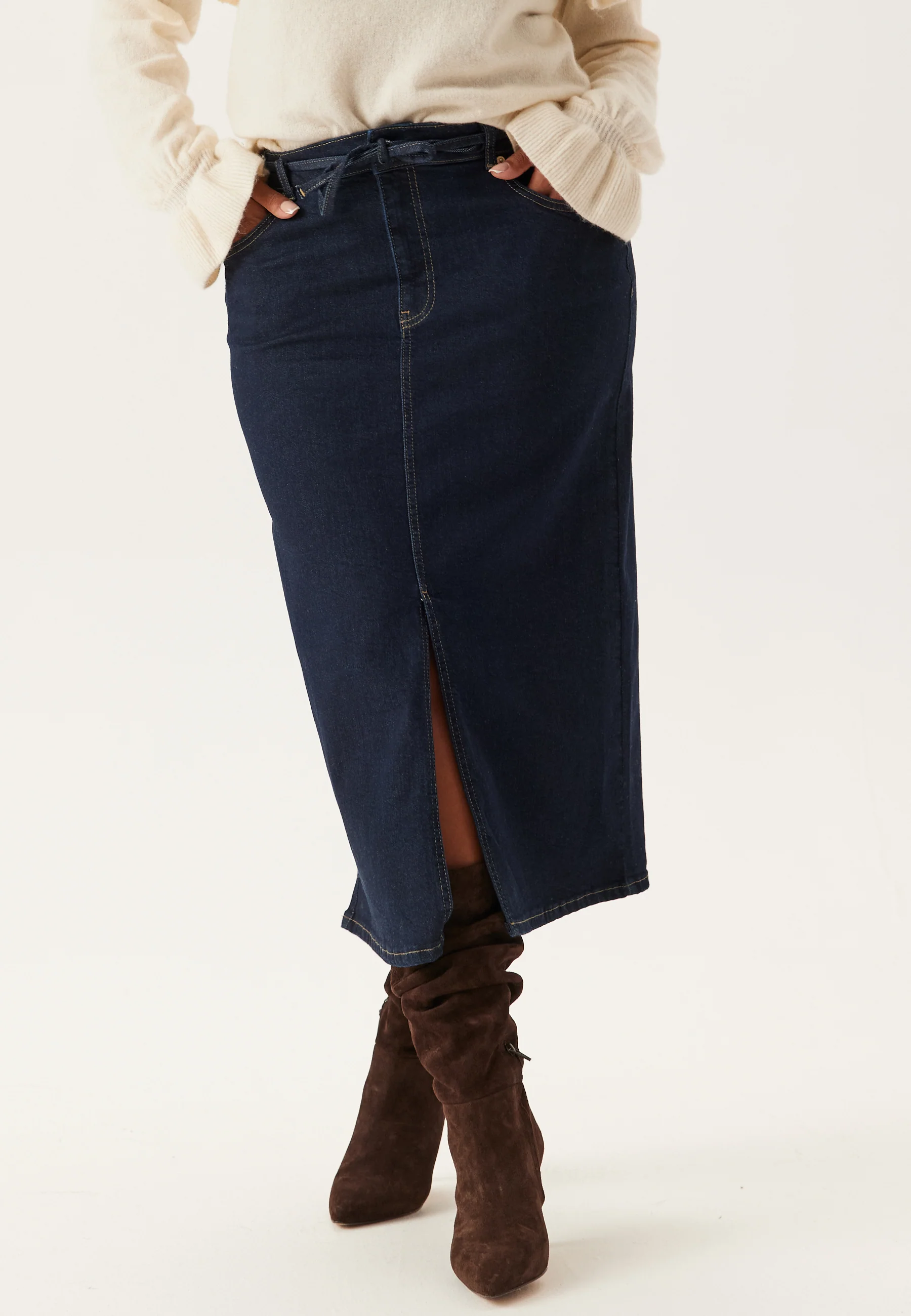 Denim Midi Skirt - Image 6