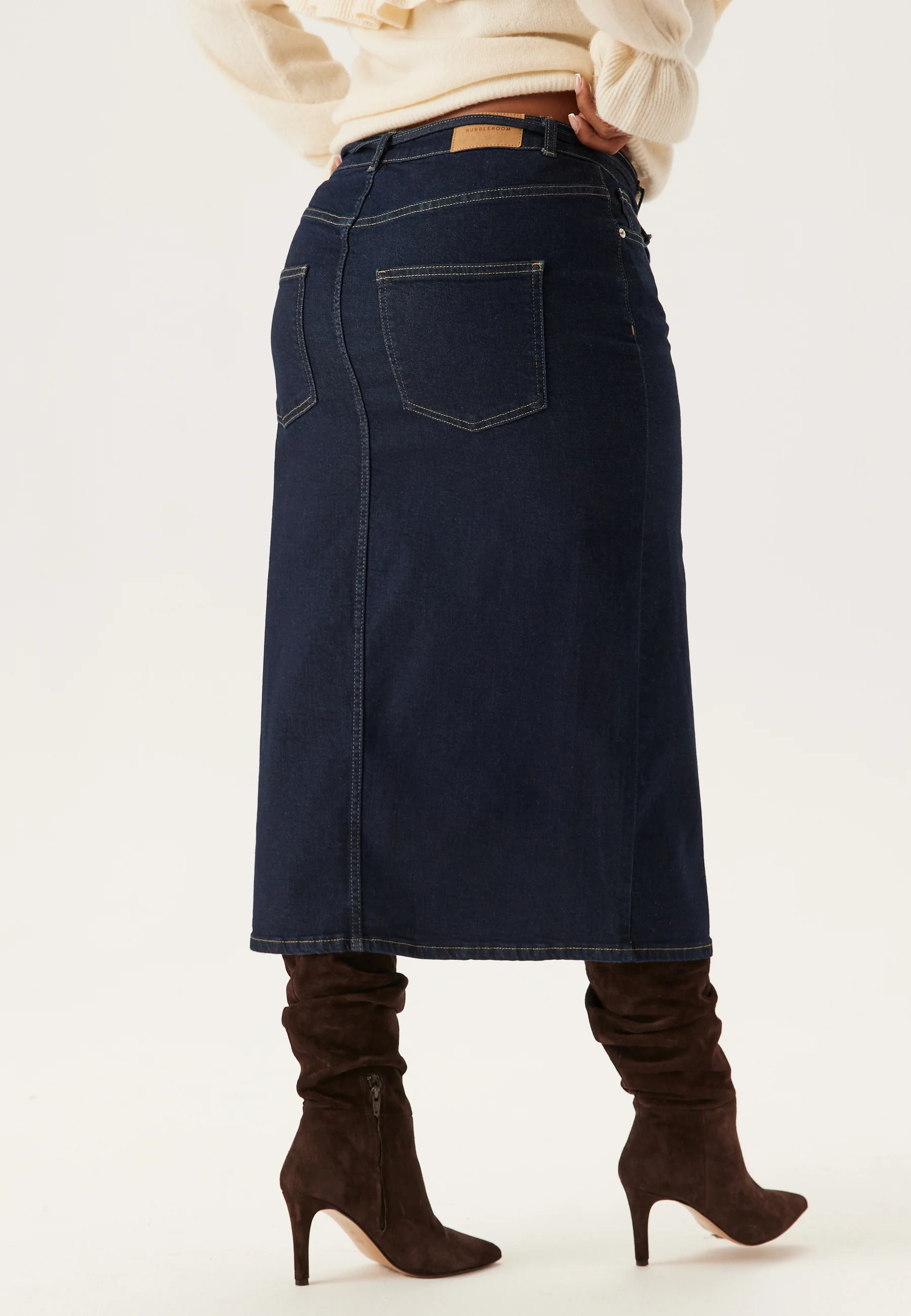 Denim Midi Skirt - Image 7