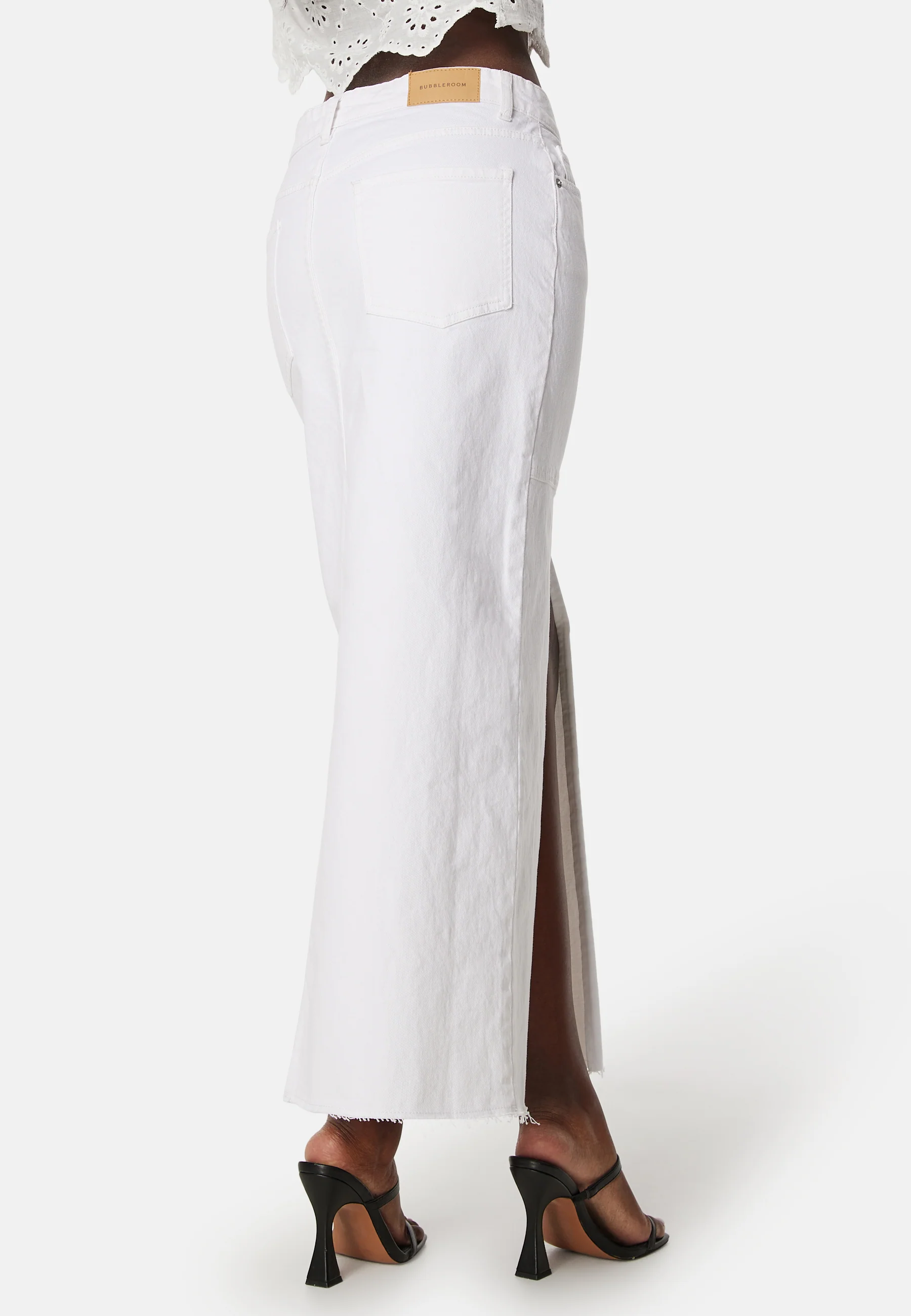 Denim Slit Midi Skirt - Image 2
