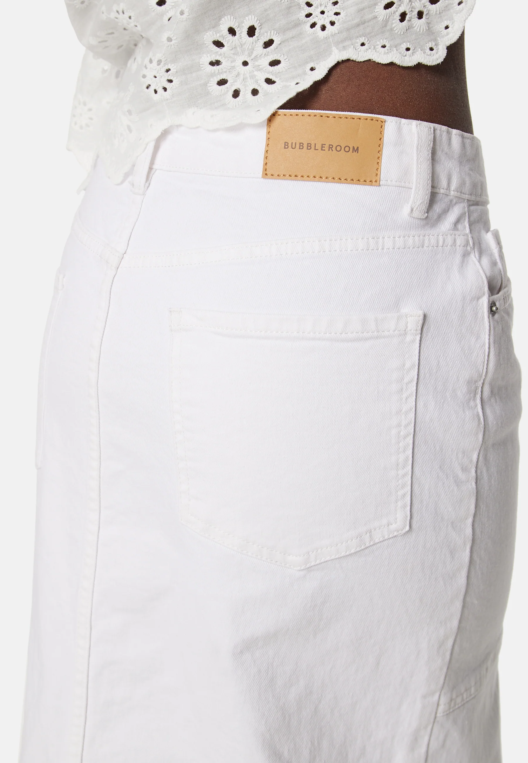 Denim Slit Midi Skirt - Image 4