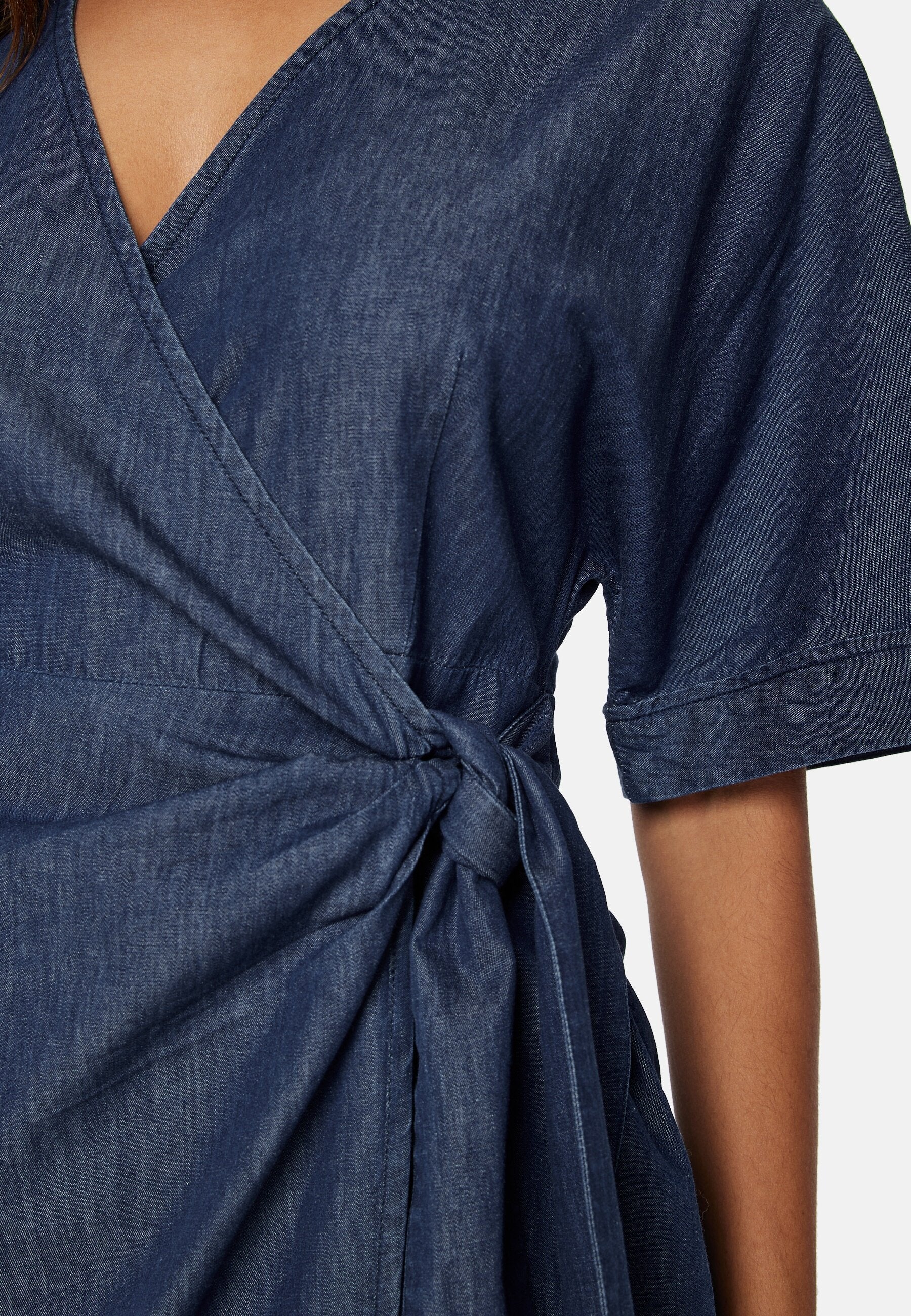 Denim Wrap Dress - Image 4