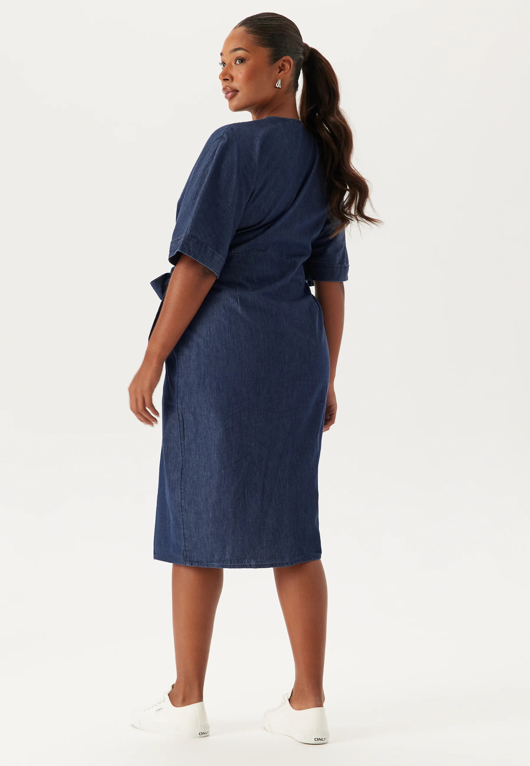 Denim Wrap Dress - Image 6