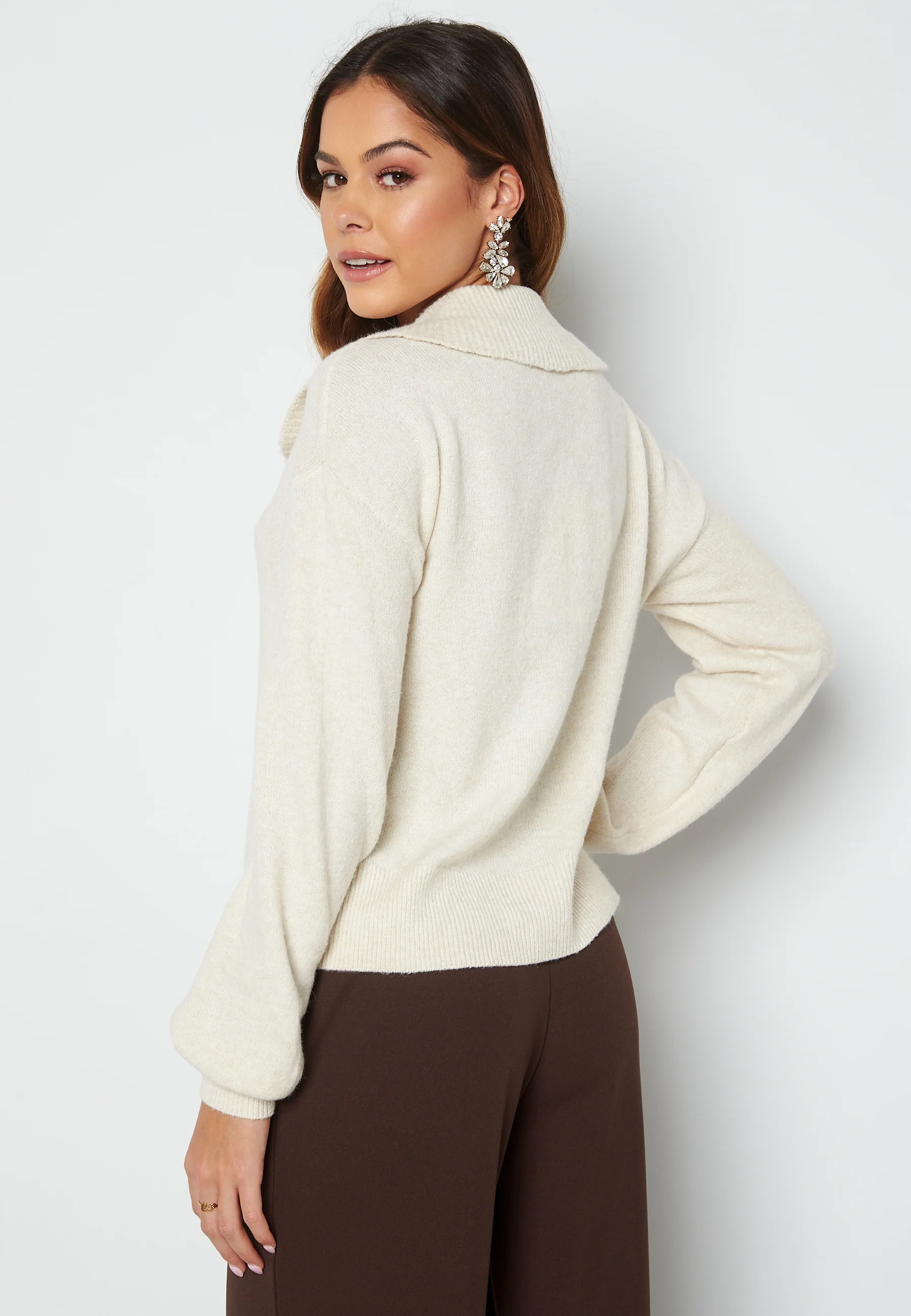 Doffy LS Collar Blouse Ga Boo B-15 Birch Melange - Image 3