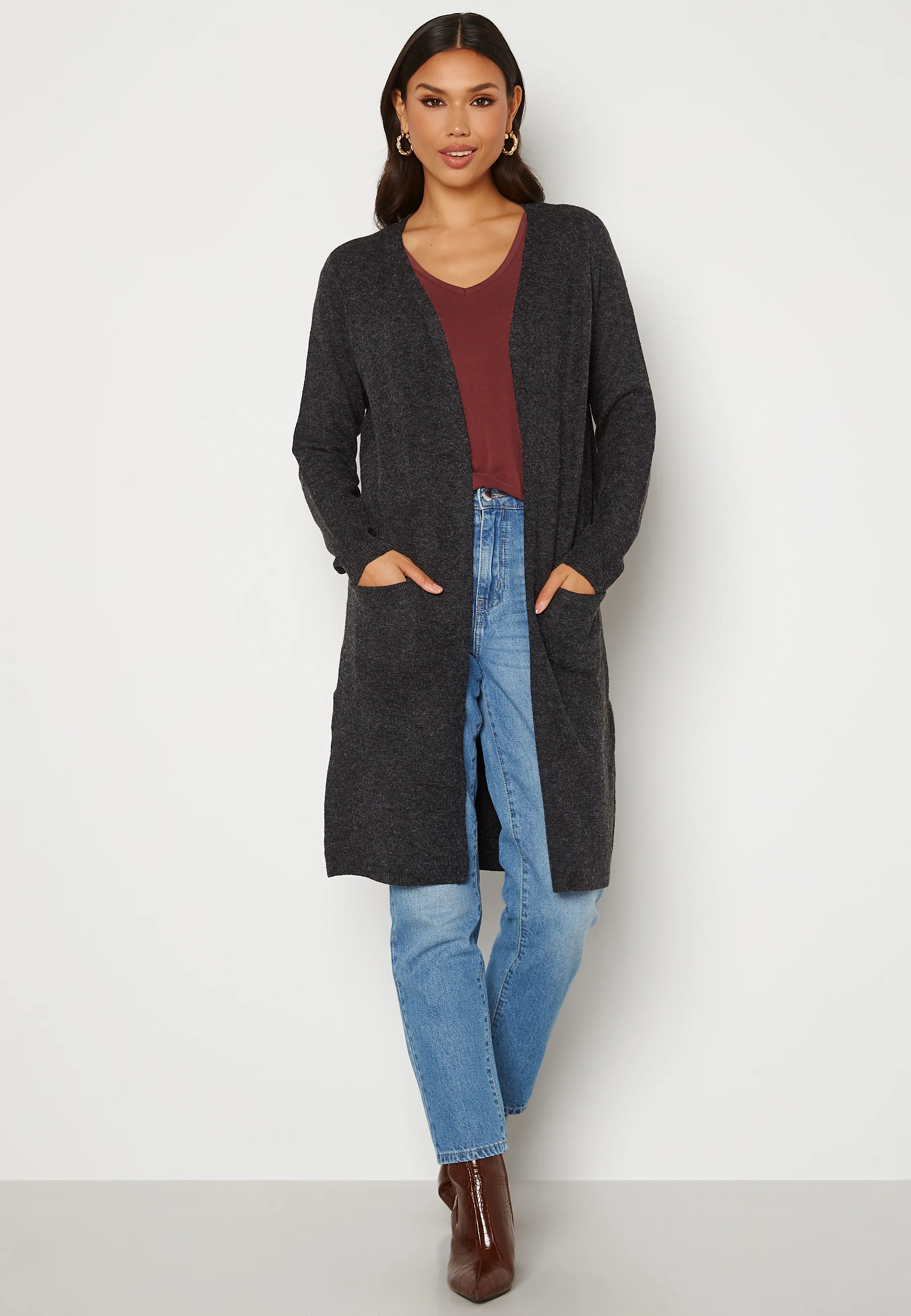 Doffy LS Long Open Cardigan - Image 2
