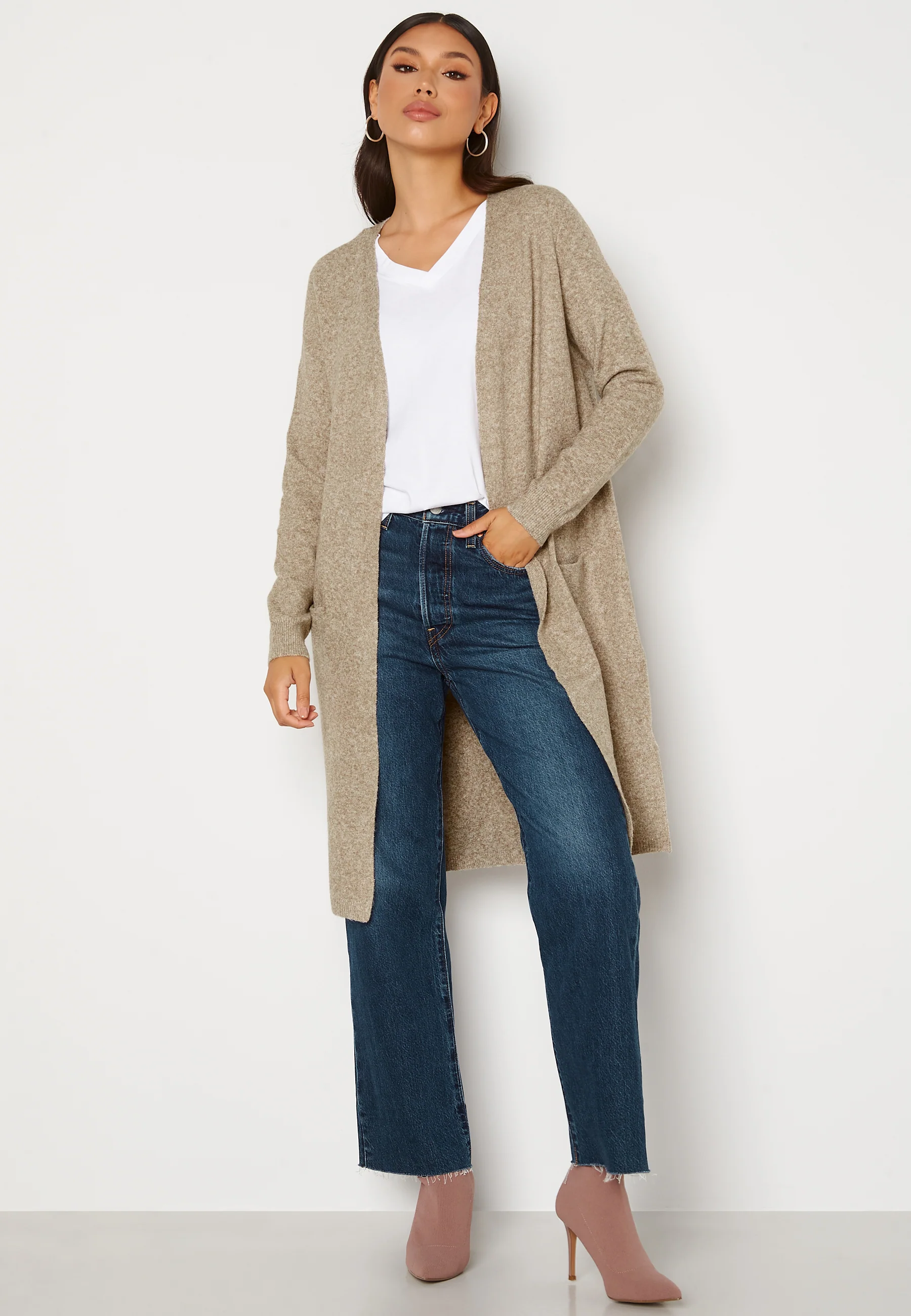 Doffy LS Long Open Cardigan - Image 2