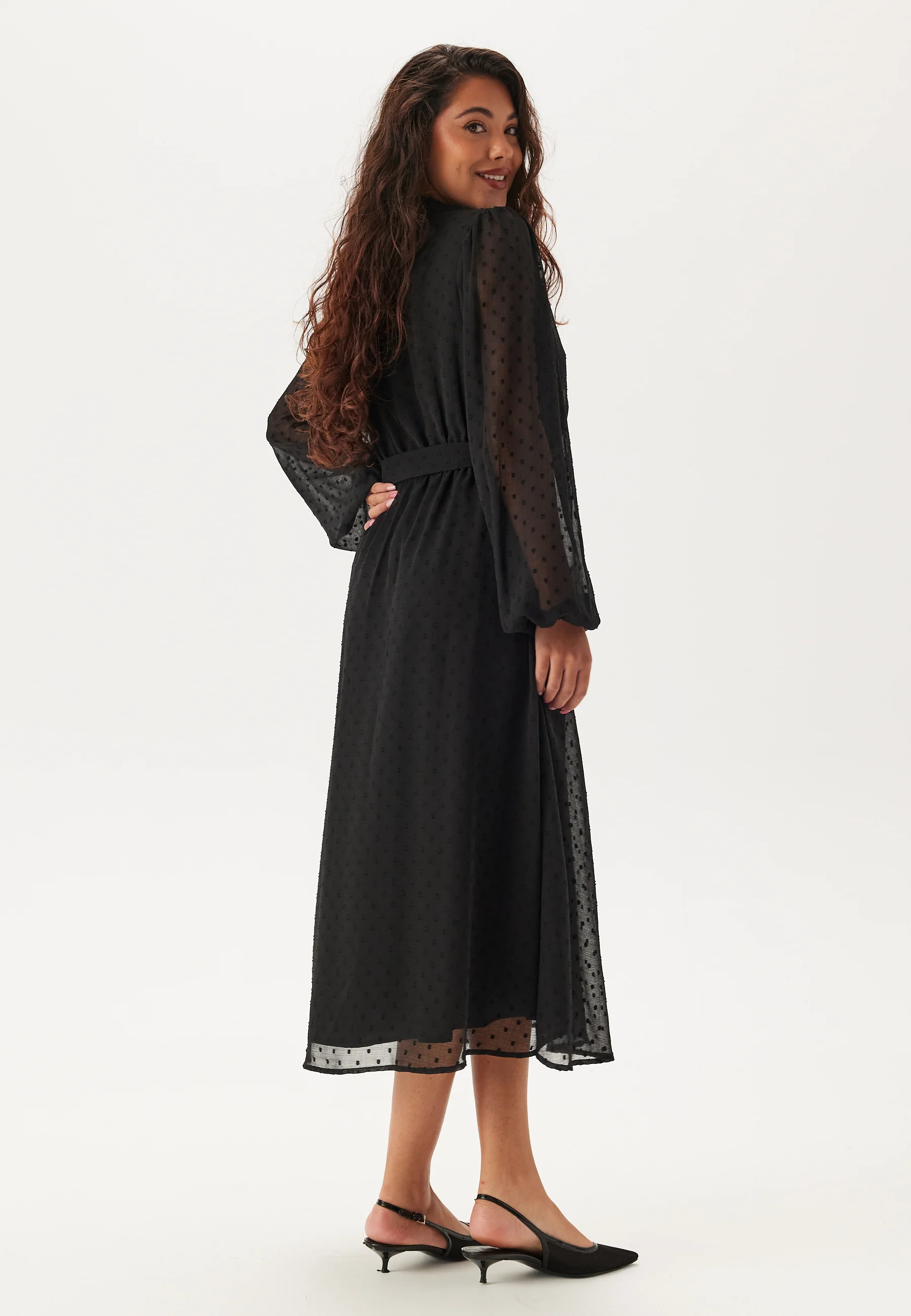 Dotted Button Dress - Image 2