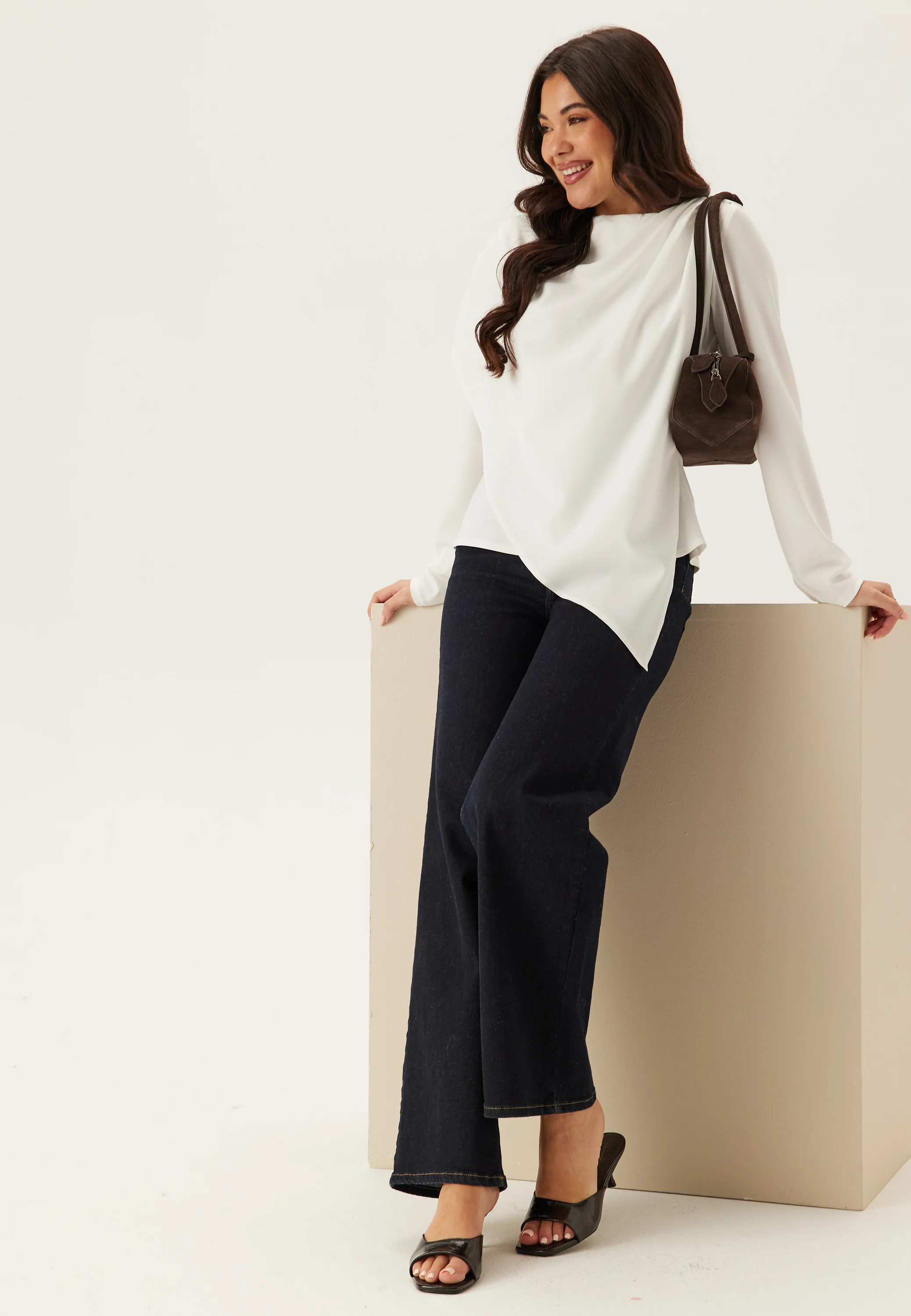 Draped Cape Blouse