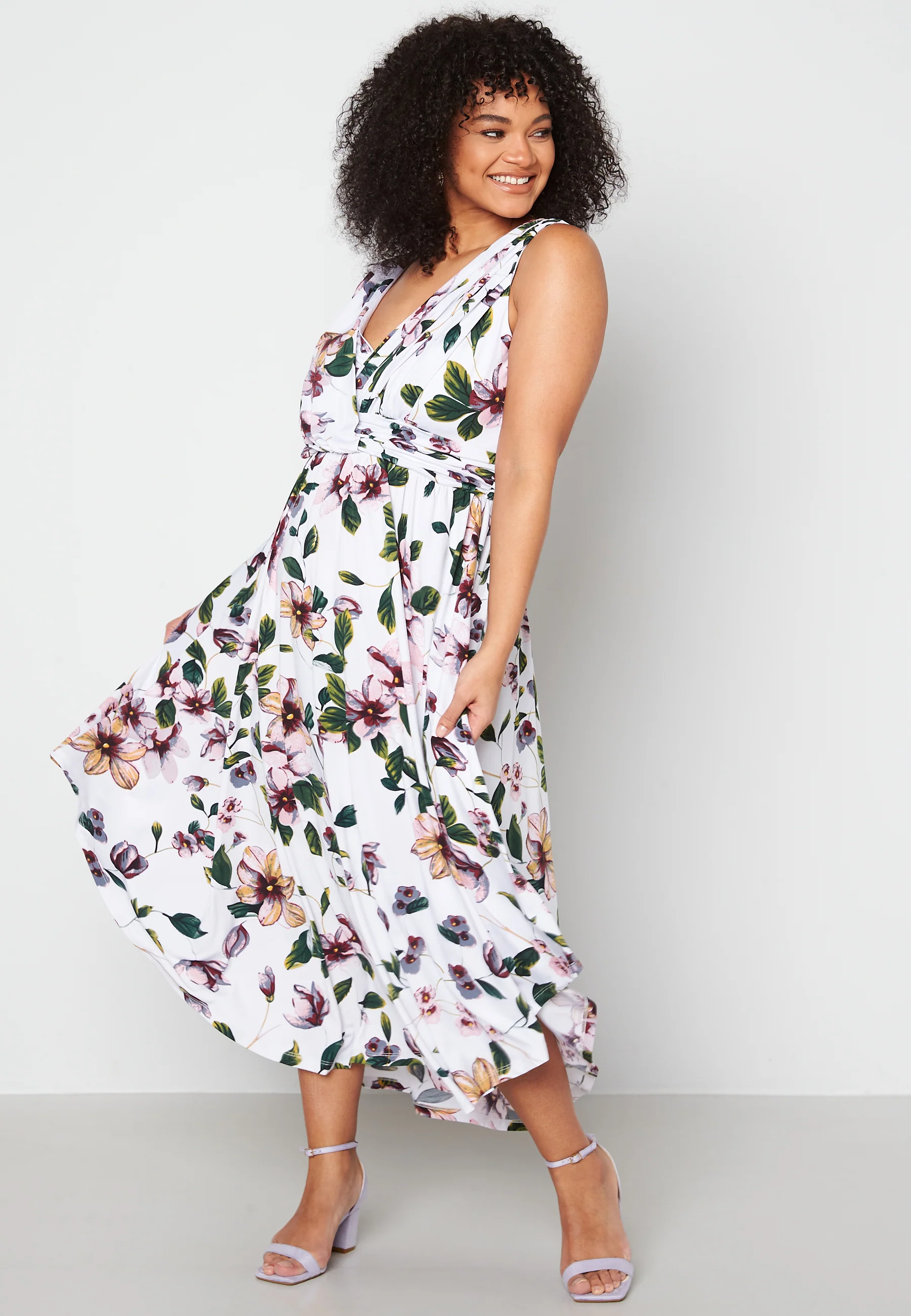 Draped Soft Midi Dress - Image 5
