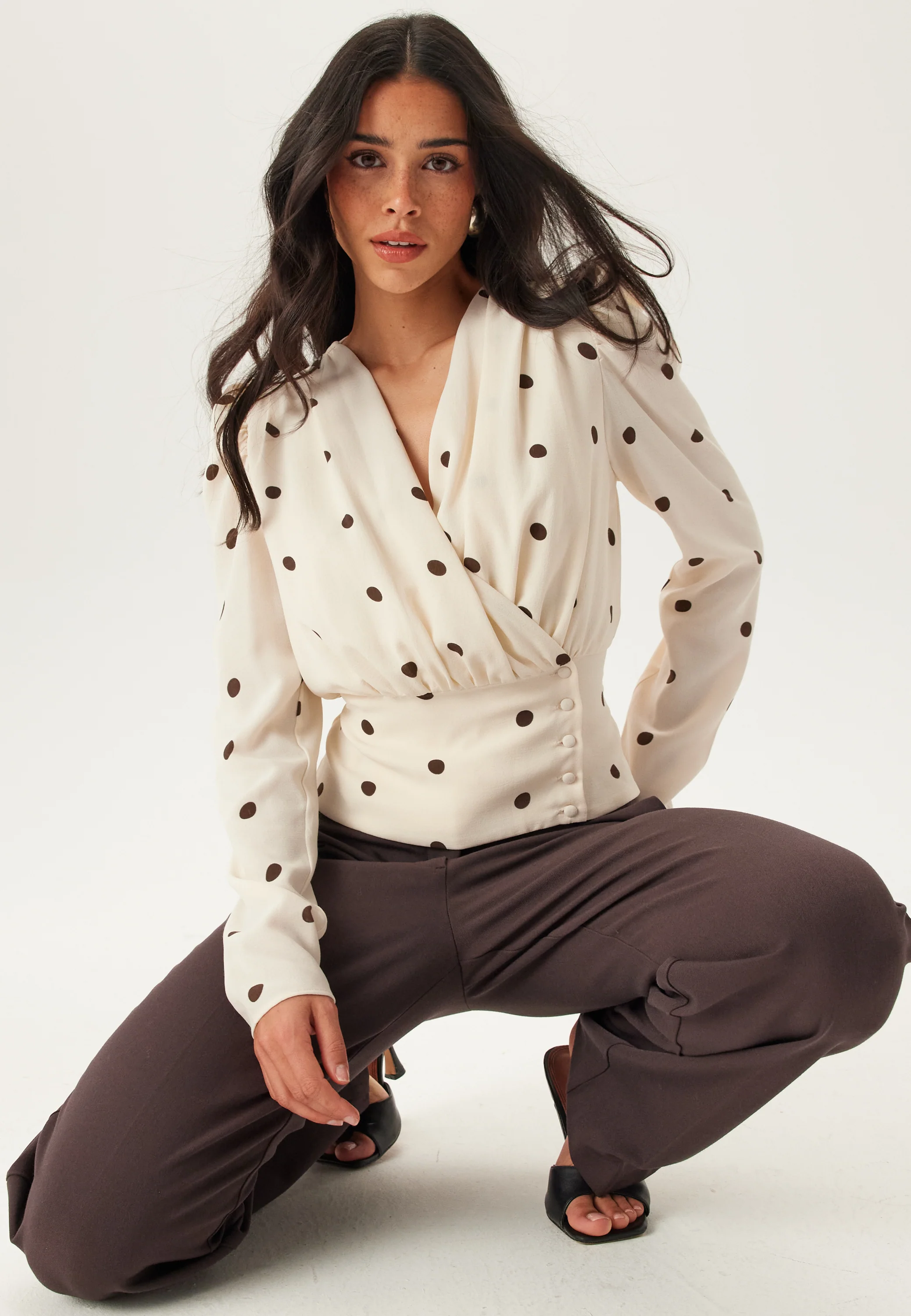 Drapy Button Blouse - Image 3