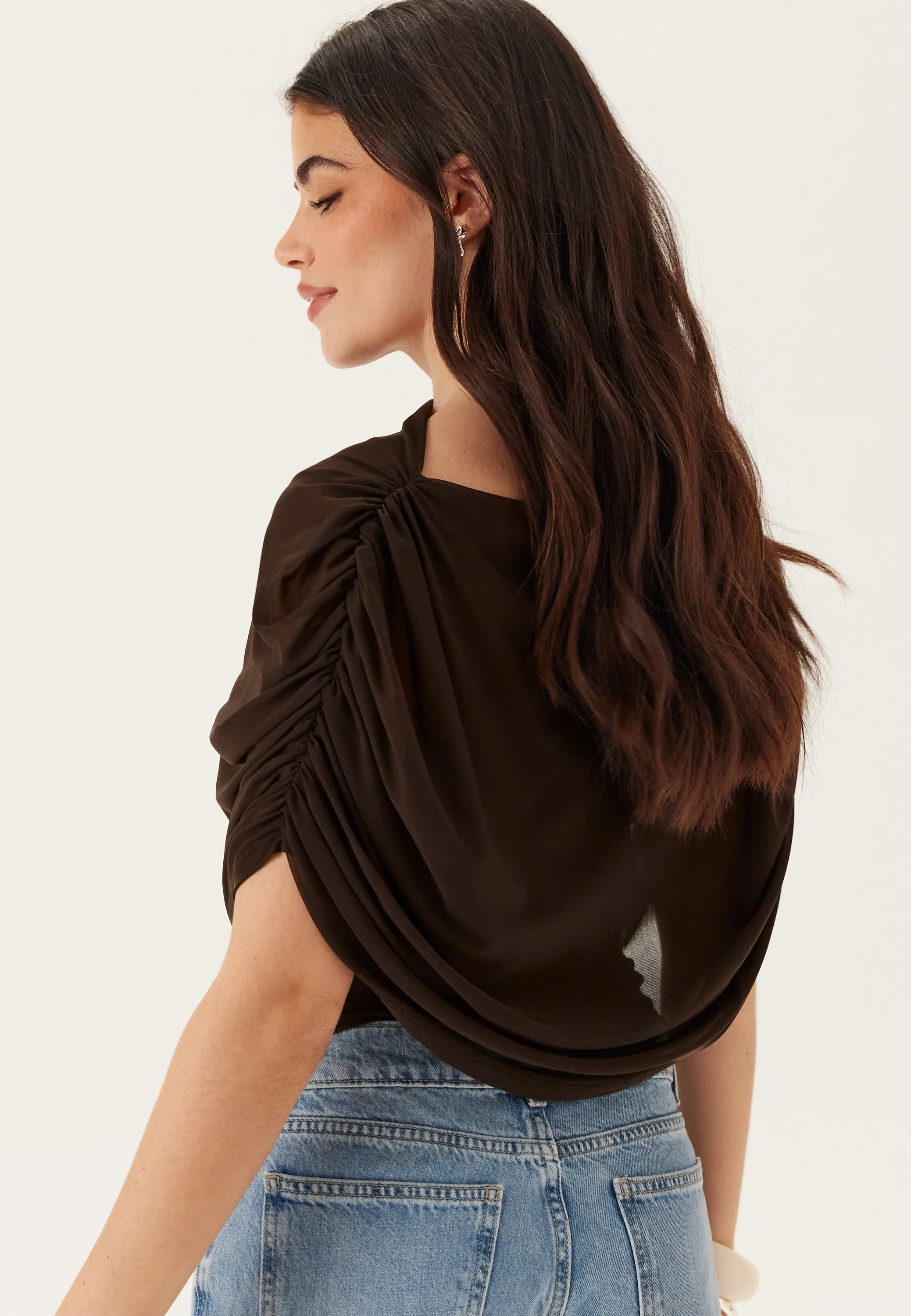Drapy Mesh Cape Top - Image 3