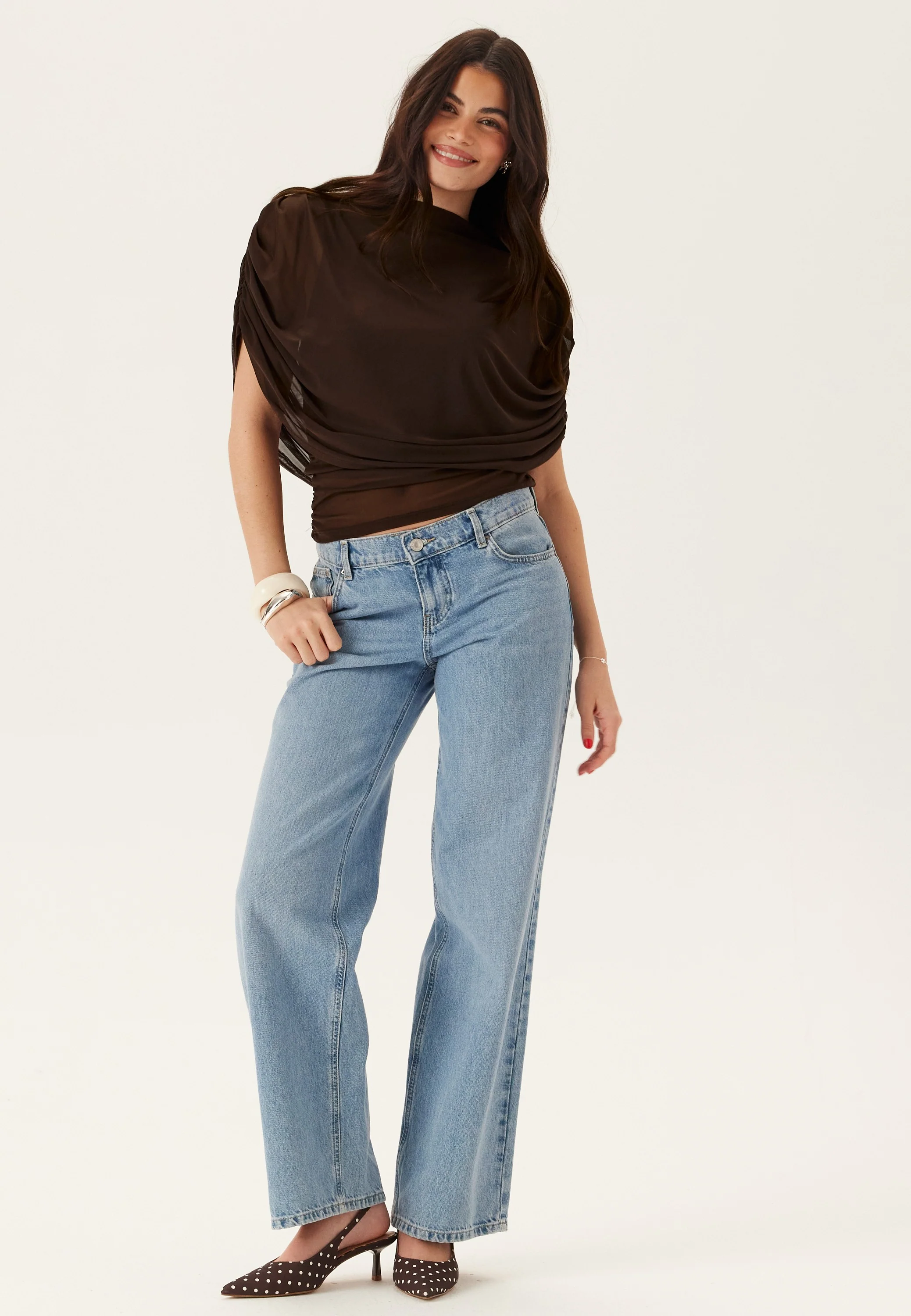 Drapy Mesh Cape Top - Image 5