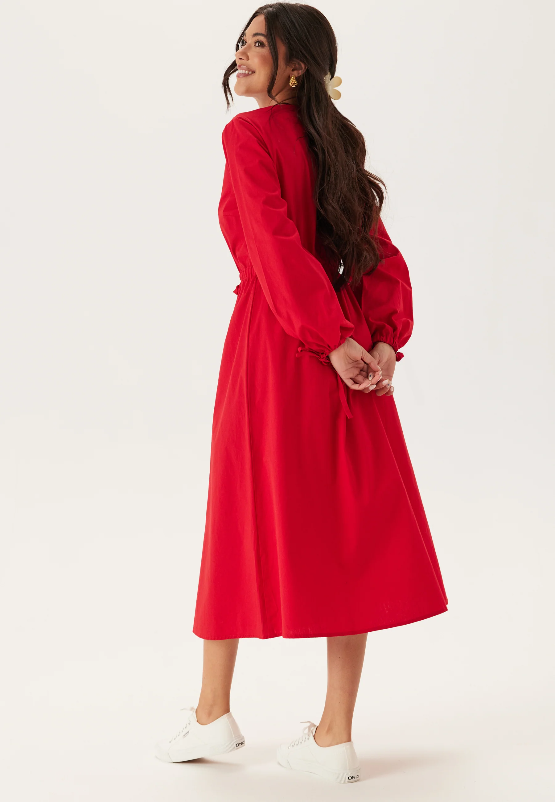 Drawstring Cotton Dress - Image 2